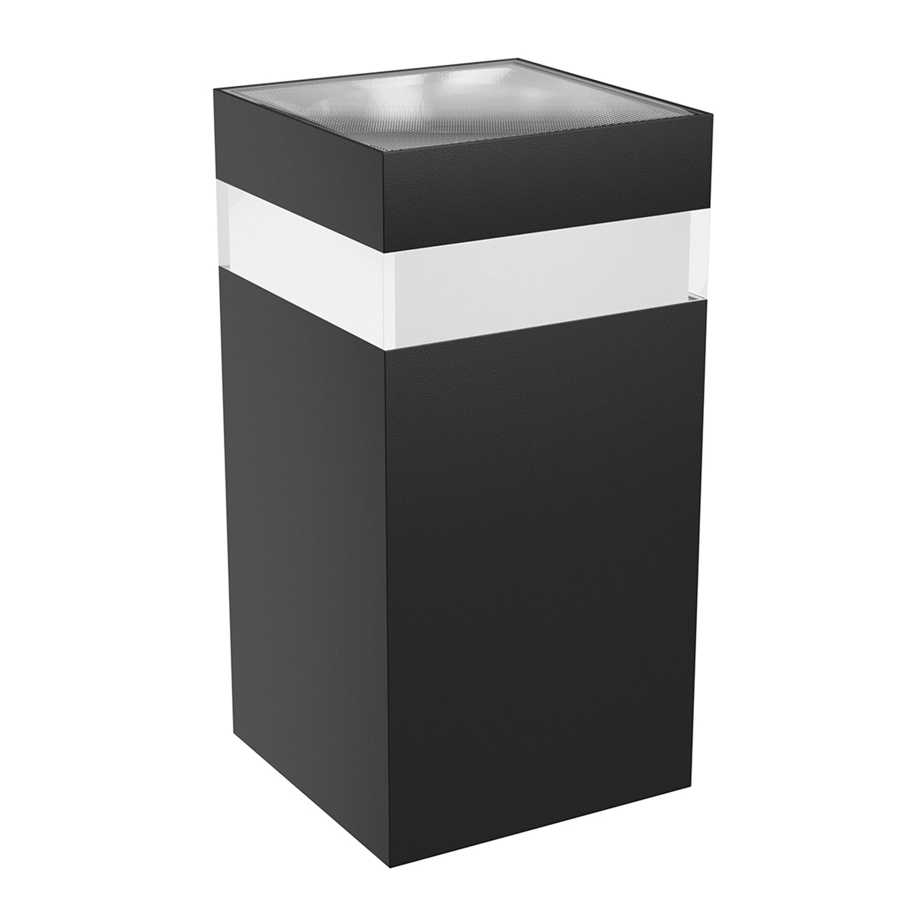 230V LED Wandleuchte  in schwarz - eckig - 9W - CCT - 1-flammig - 15,6cm - IP54