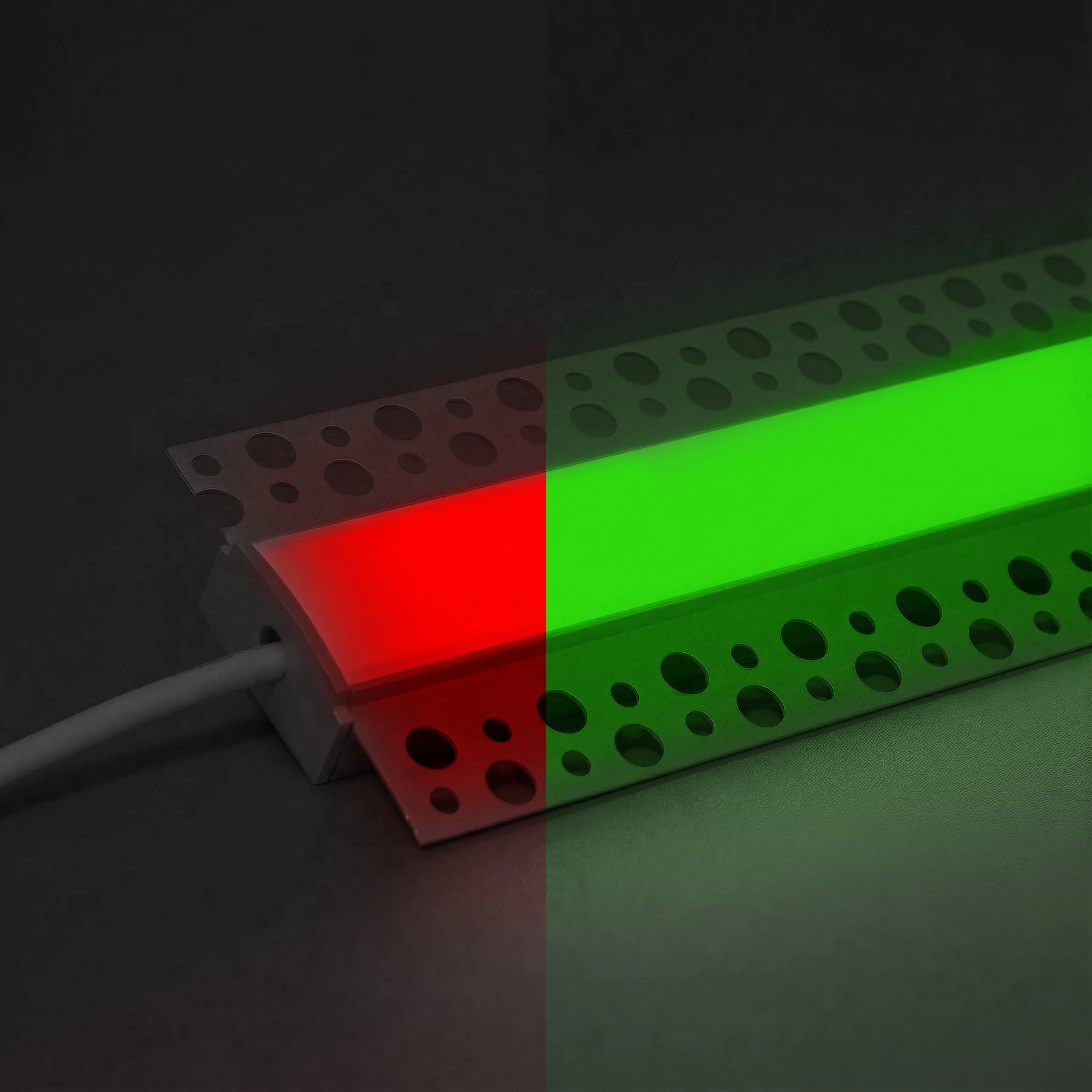 24V Aluminium Trockenbau High-Power LED Leiste - RGB - diffuse Abdeckung