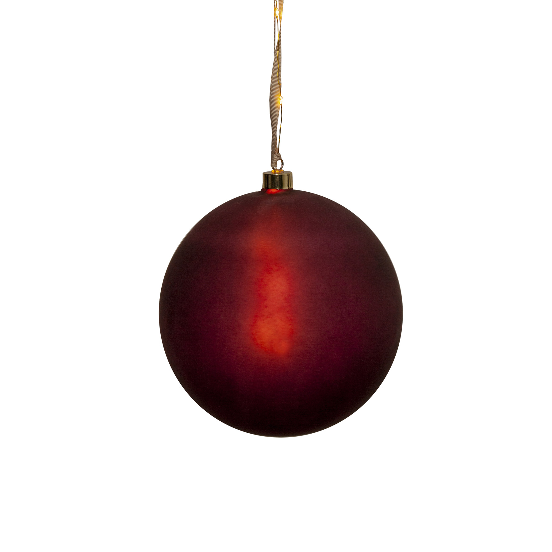 Bliss - Glaskugel - 20 cm - Glasfarbe: Rot - Timer - Batteriebetrieb - Lichtfarbe: Warmweiß