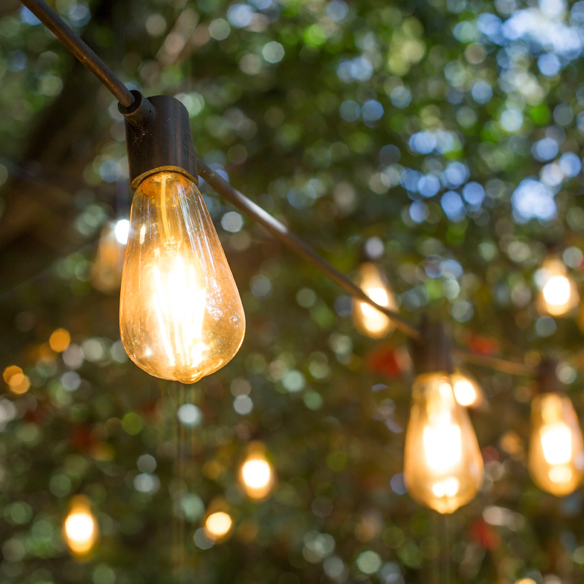 12V Lichterkette - 8W - Lichtfarbe: warmweiß - IP44