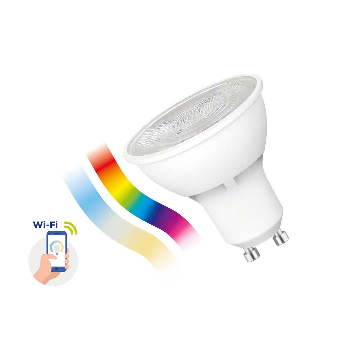 LED Leuchtmittel GU10 4,9W RGBW - CCT - WiFi - BT - dimmbar - SMART