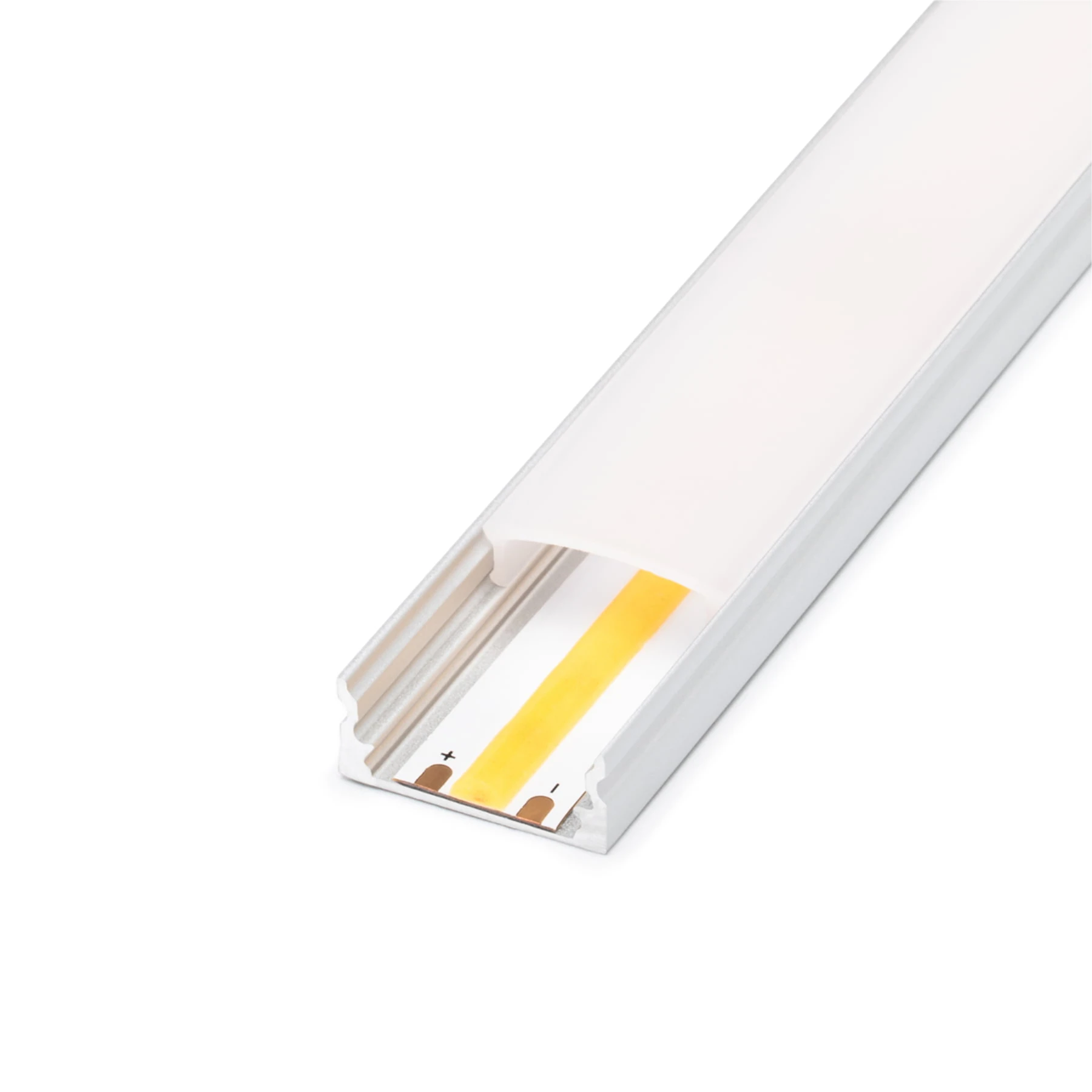 Aluminium LED Aufputz Profil in Wunschlänge, slim, 1,72 x 0,7cm