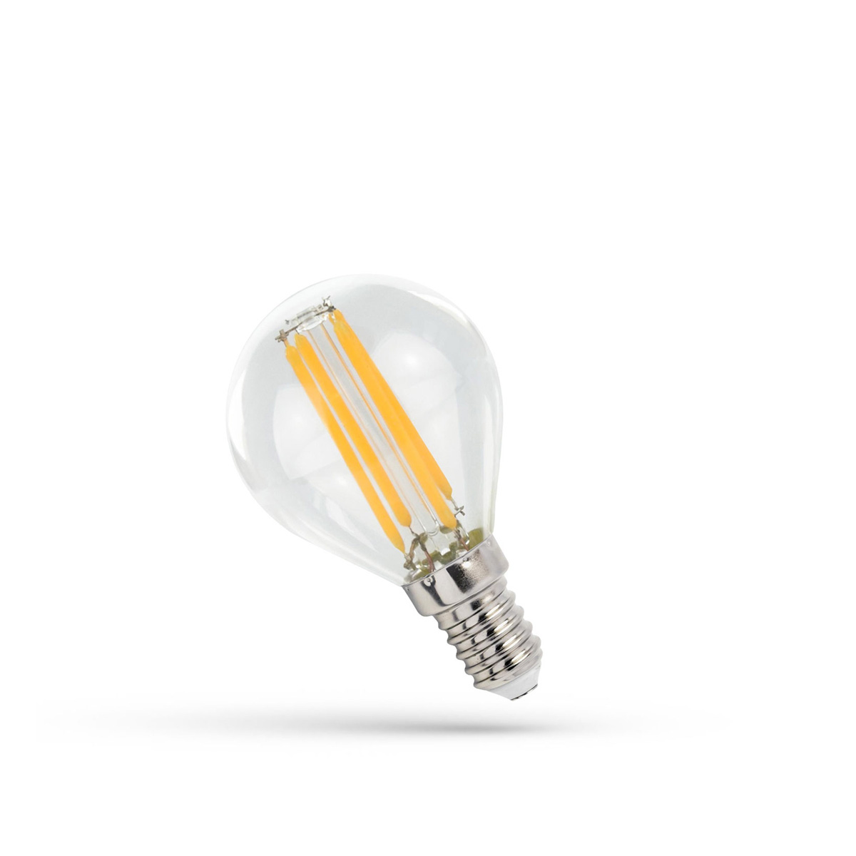 LED Leuchtmittel - E14 - 4W - warmweiß - 2700K, COG-Filamente, Ball, klar