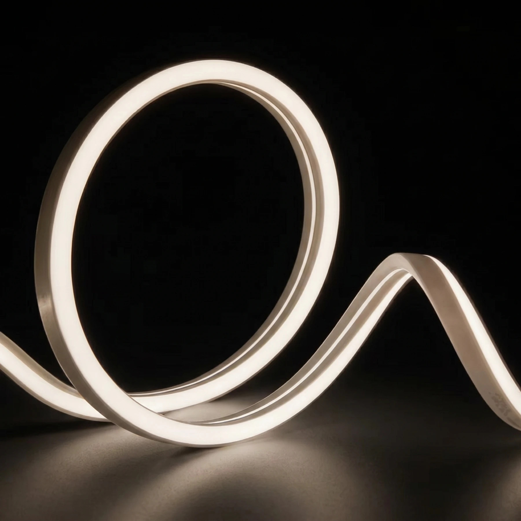 48V wasserfester flexibler LED Lichtschlauch - neutralweiß - diffus - Neon-Effekt - IP67 - 16x15mm - 937,5cm - 1200 LEDs - 93,8 Watt - 8438 Lumen - 100cm Eingangskabel mit offenen Enden