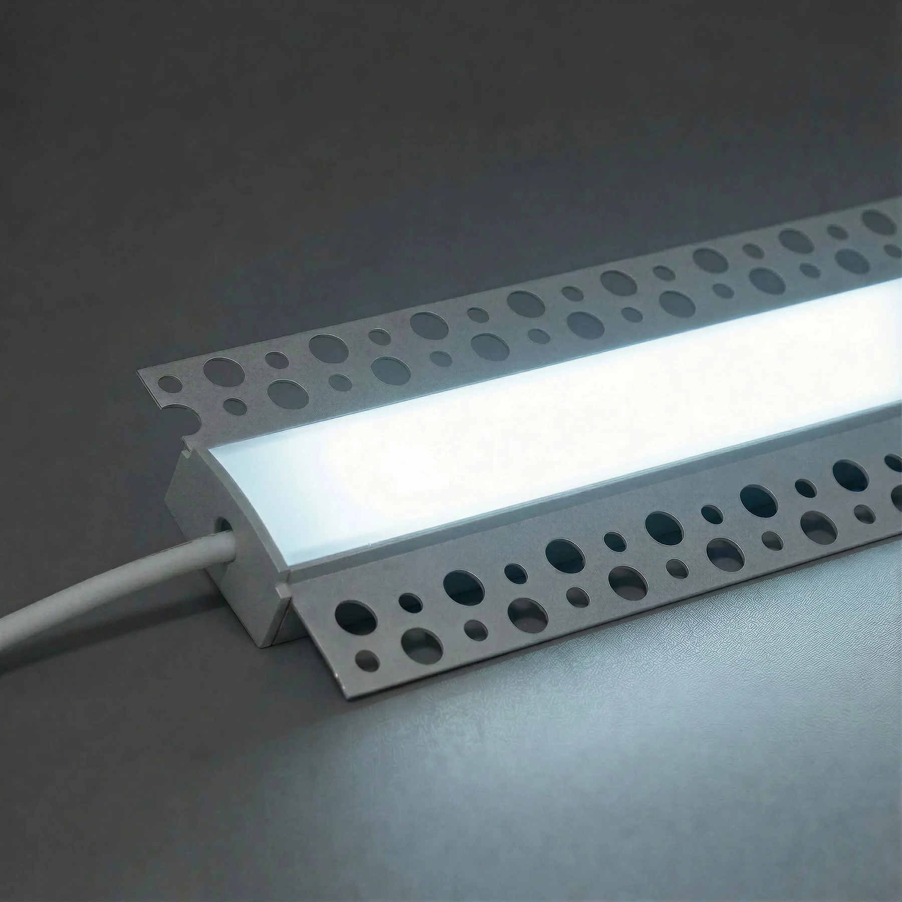 24V Aluminium Trockenbau High Power LED Leiste - weiß - diffuse Abdeckung