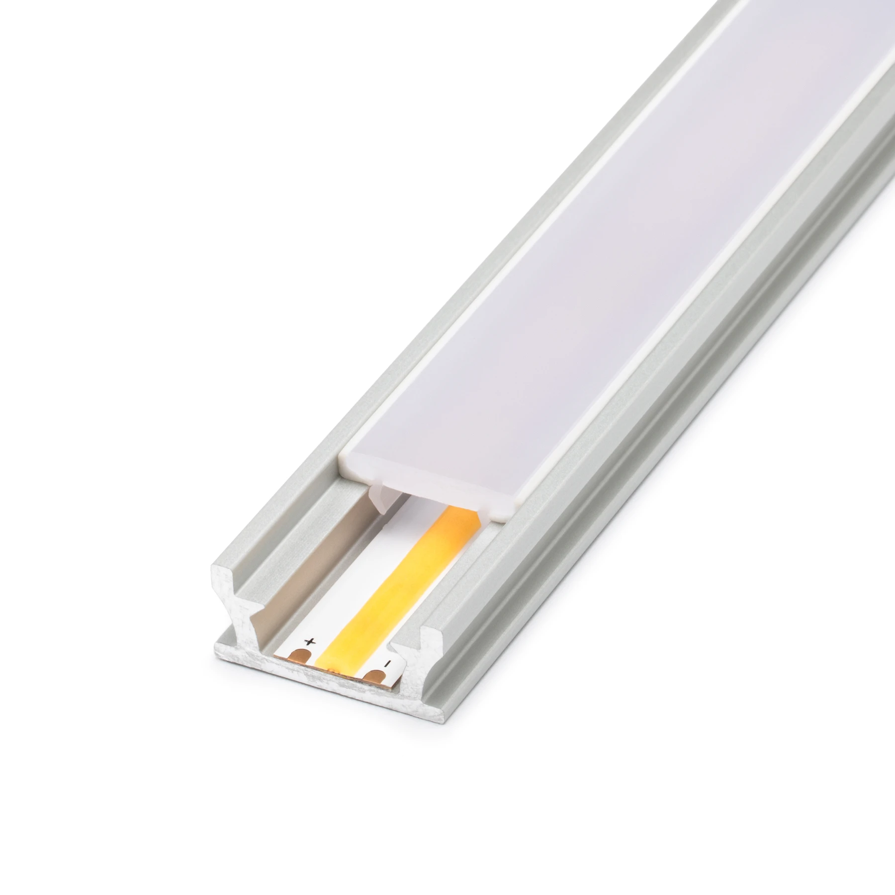 diffuse Abdeckung für LED Einbauprofil / Aufputzprofil - spritzwassergeschützt, CC-54 - 100cm Länge