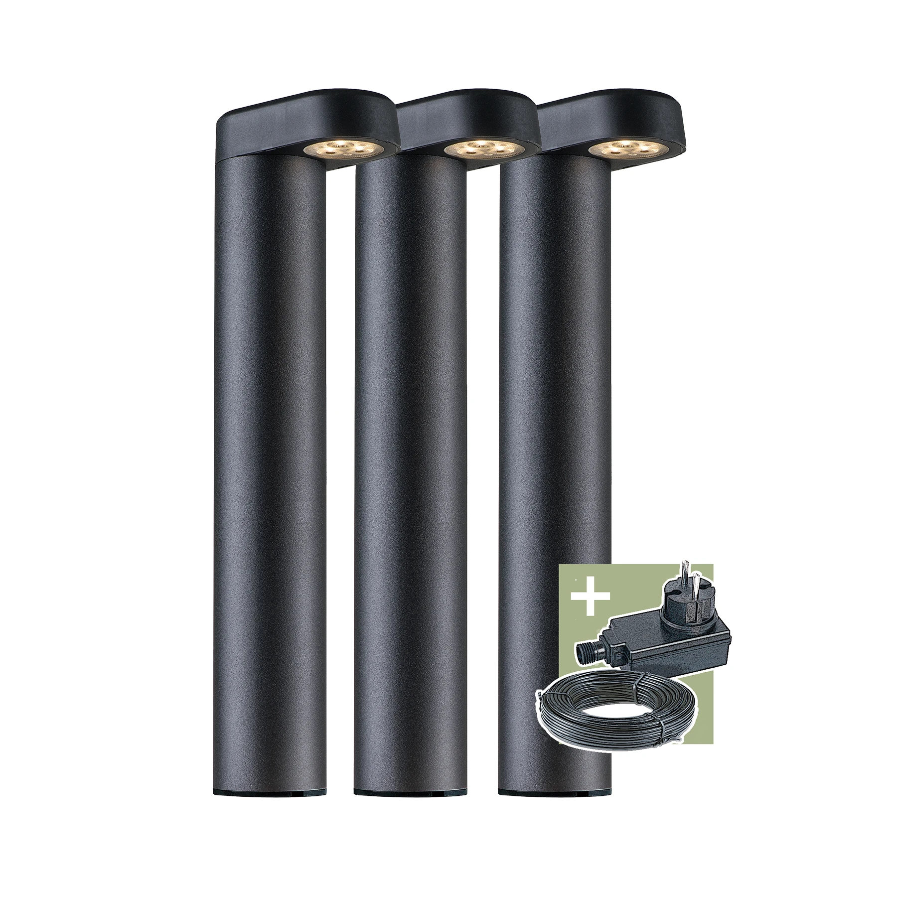 Ludeco, 12V Wegeleuchte - Oskar 3er Set, 4,5W, warmweiß, IP44