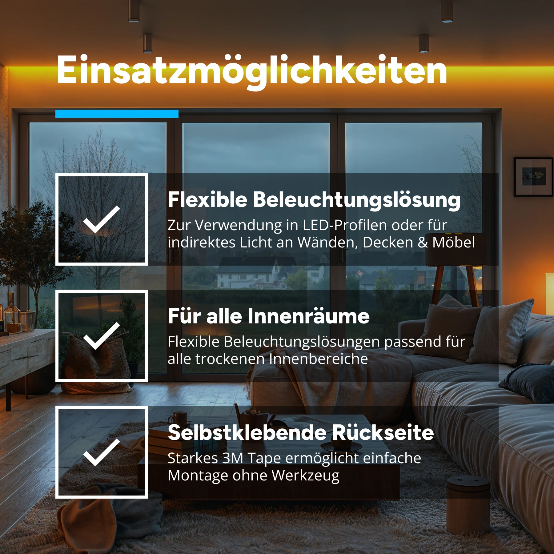 24V High Power LED Streifen - warmweiß - 240 LEDs je Meter - alle 3,33cm teilbar - 40cm - 96 High Power LEDS - 7,7 Watt - 1256 Lumen - ohne Eingangskabel - Löten erforderlich