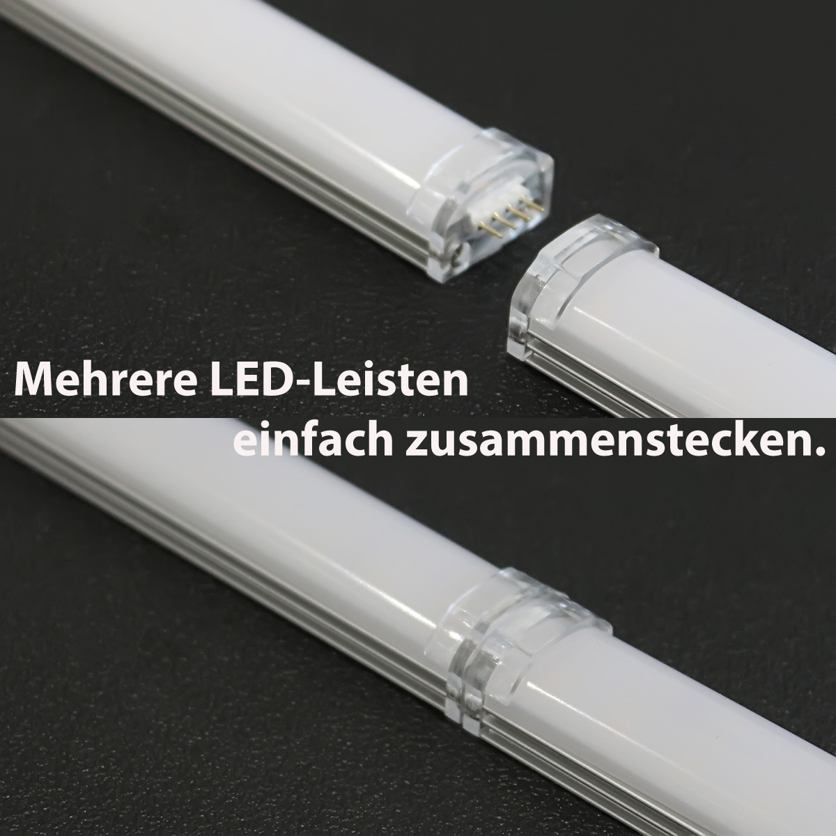 24V  Aluminium LED Leiste steckbar – warmweiß – 100cm