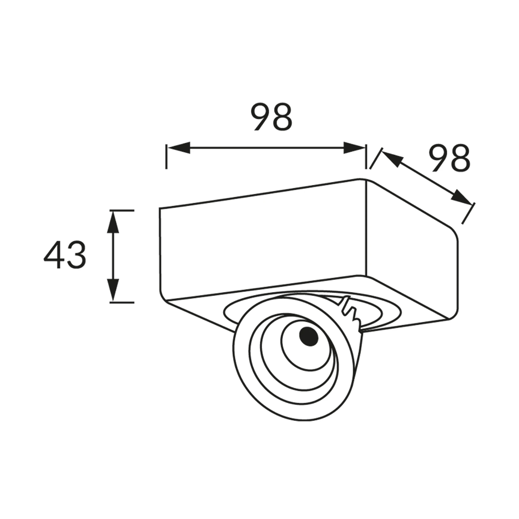 IGOR LED D - Aufbau Deckenspot in weiß - 10cm - 6W - Lichtfarbe: neutralweiß
