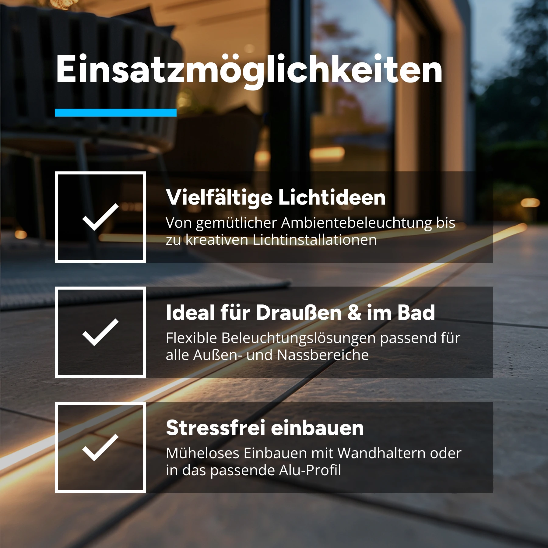 48V wasserfester flexibler LED Lichtschlauch - neutralweiß - diffus - Neon-Effekt - IP67 - 16x15mm - 937,5cm - 1200 LEDs - 93,8 Watt - 8438 Lumen - 100cm Eingangskabel mit offenen Enden