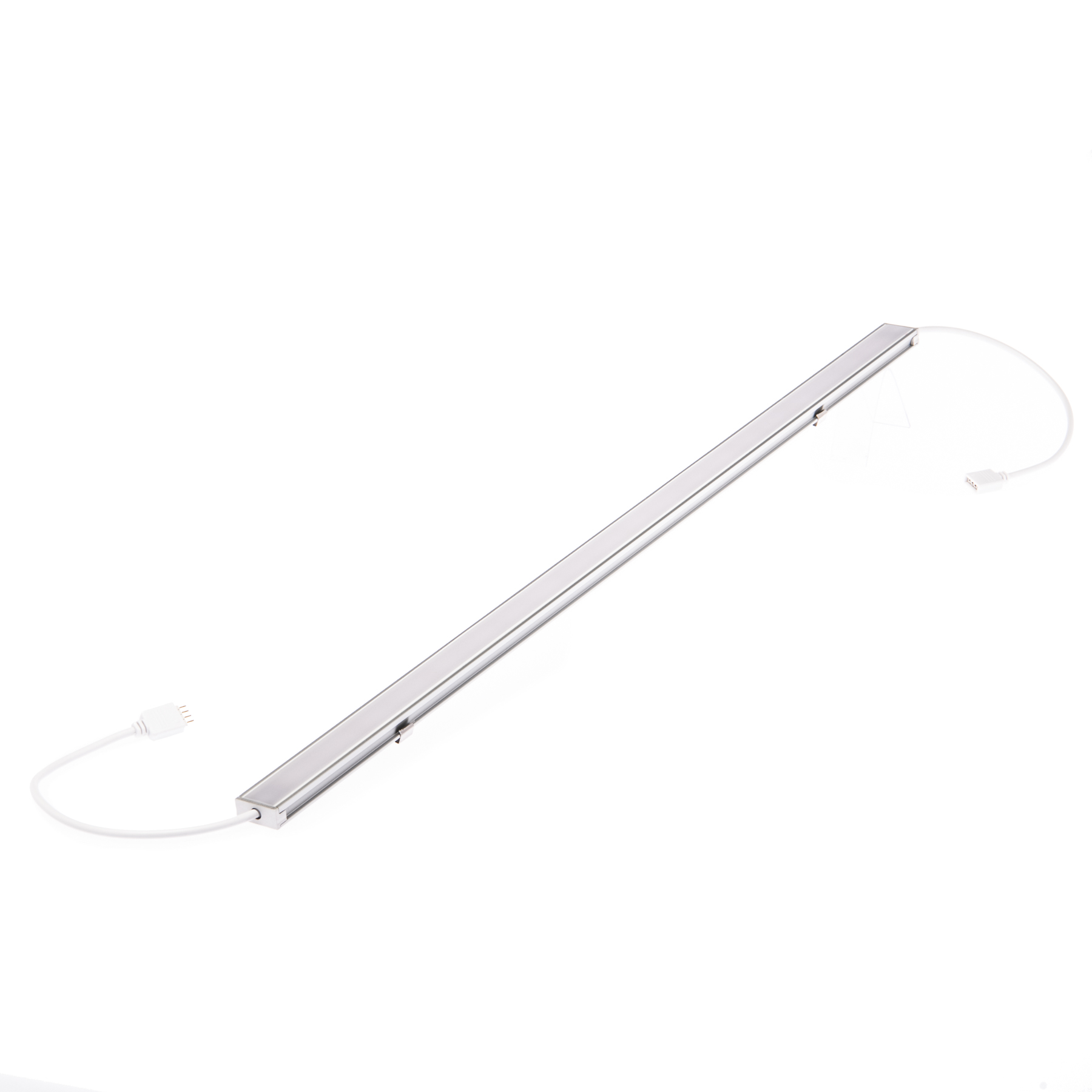 24V wasserdichte Aluminium LED Leiste – warmweiß – diffuse Abdeckung - IP65 - 23cm - 28 - LEDs - 4 Watt - 440 Lumen - 100cm Eingangskabel mit offenen Enden - ohne Ausgangskabel (geschlossene Endkappe)