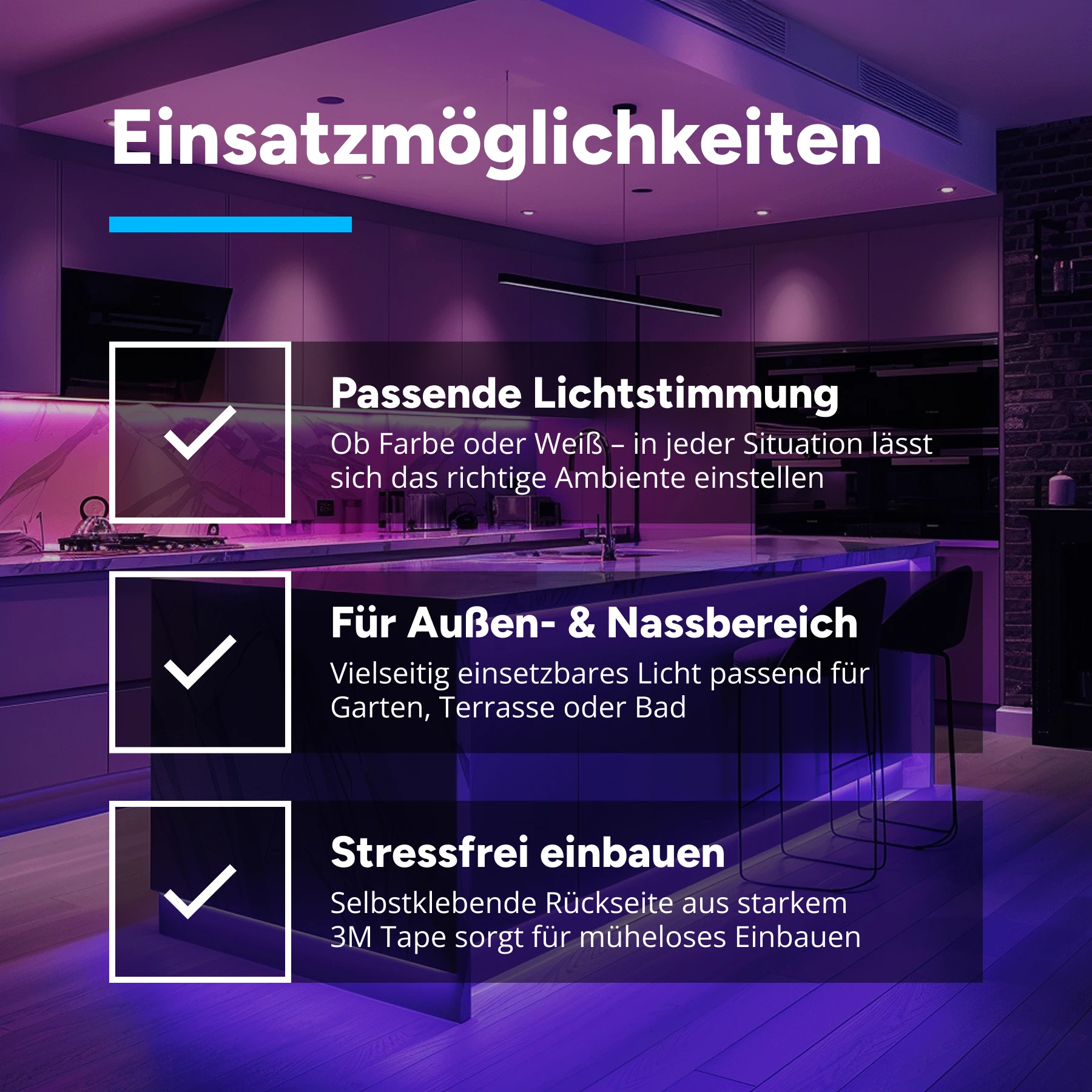 12V wasserfester LED Streifen - RGBW - IP65 - 792 LEDs je Meter - alle 1,51cm teilbar - 10,61cm - 84 LED Chips - 2 Watt - 52 Lumen - 15cm Eingangskabel mit offenen Enden