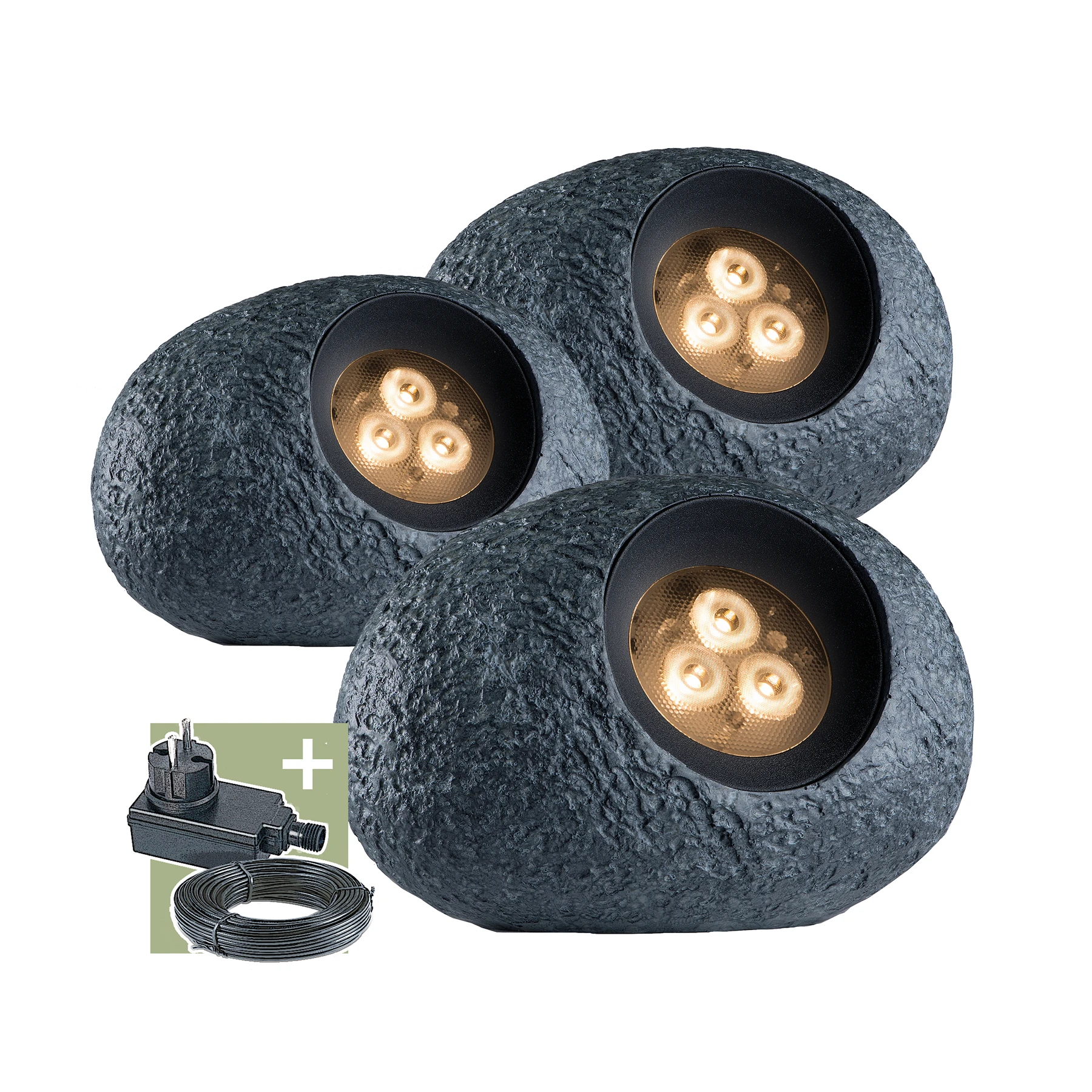 Ludeco, 12V Wegeleuchte - Ingor 3er Set, 4,5W, warmweiß, IP44