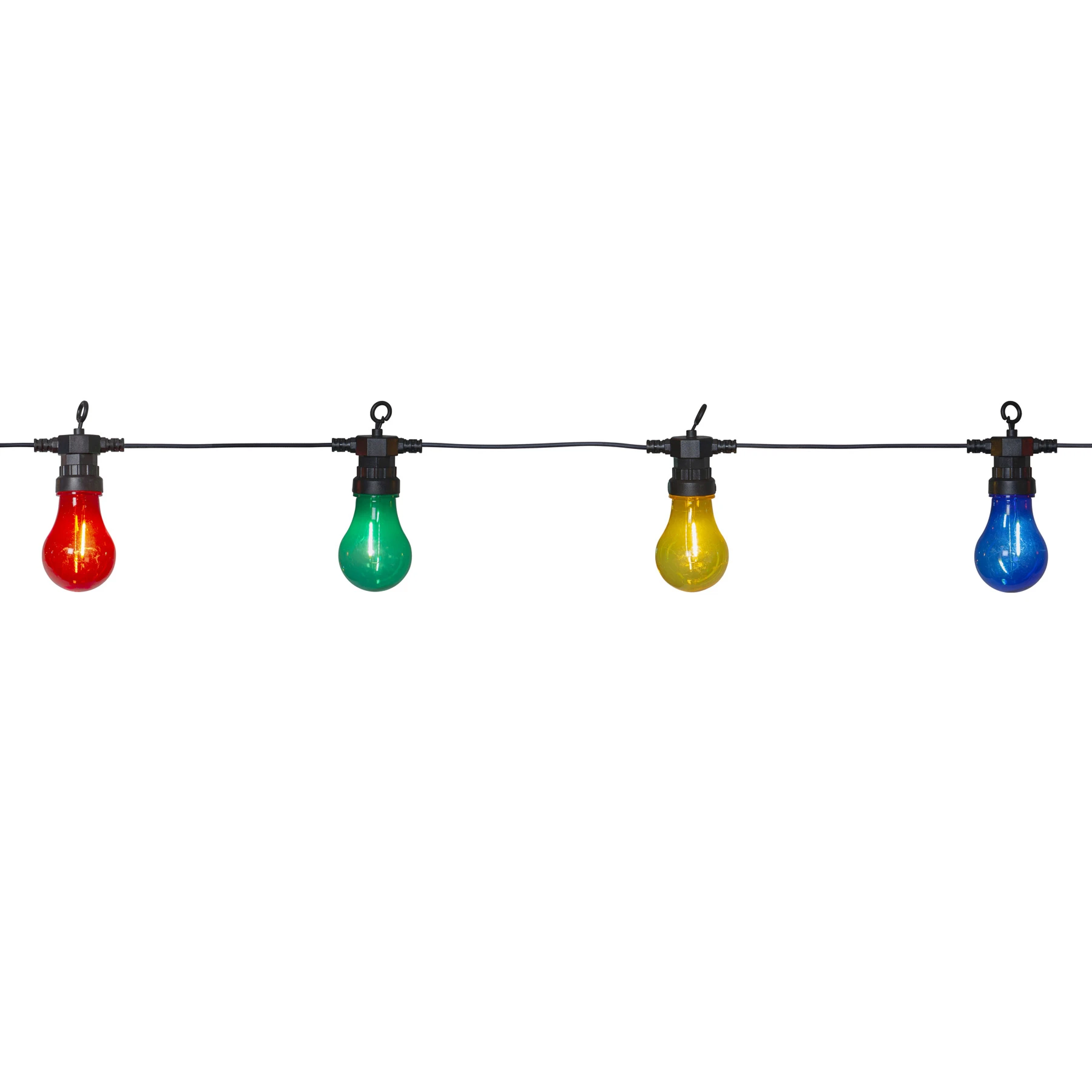 Circus Filament - Lichterkette für außen - 4,05 m - 10 LEDs - Netzbetrieb - Mehrfarbig