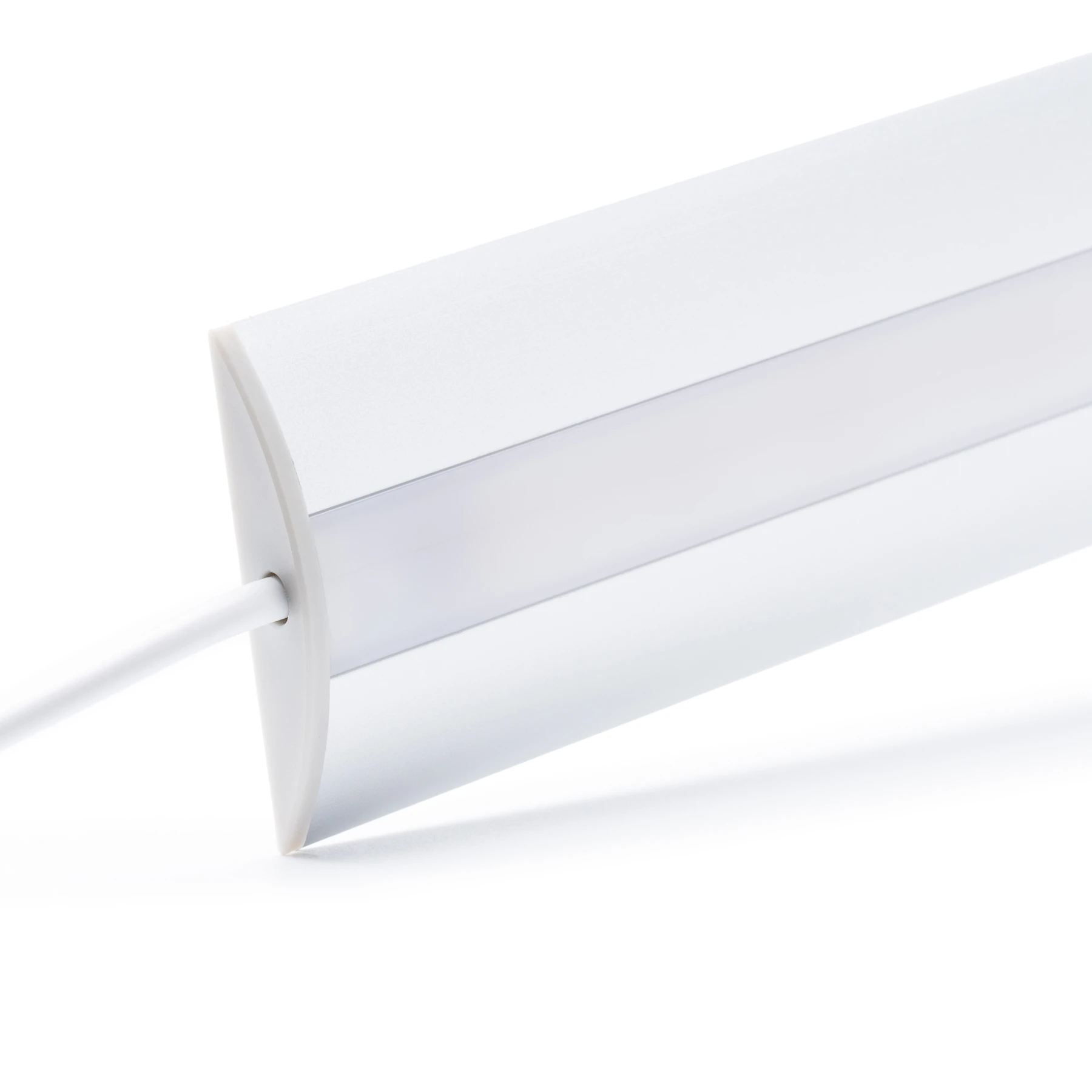 24V Aluminium Unterbau LED Leiste - neutralweiß - diffuse Abdeckung - kein Anschlußkabel zum Netzteil - mit Ausgangskabel ( zum Anschluss einer weiteren LED- Leiste ) - 33cm - 42 LEDs - 6 Watt - 504 Lumen