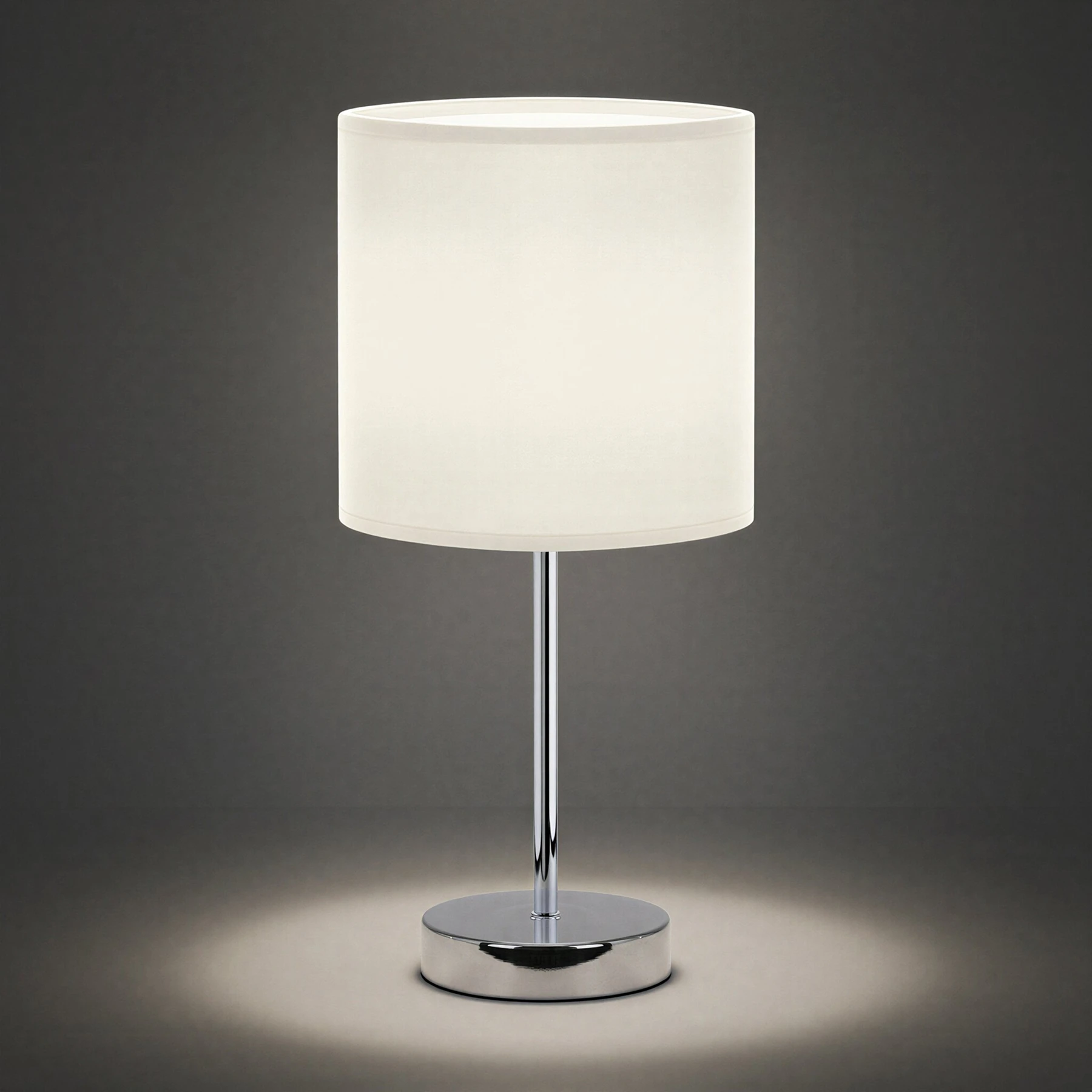 Tischleuchte indoor in weiß/chrom - Lichtfarbe: individuell wählbar