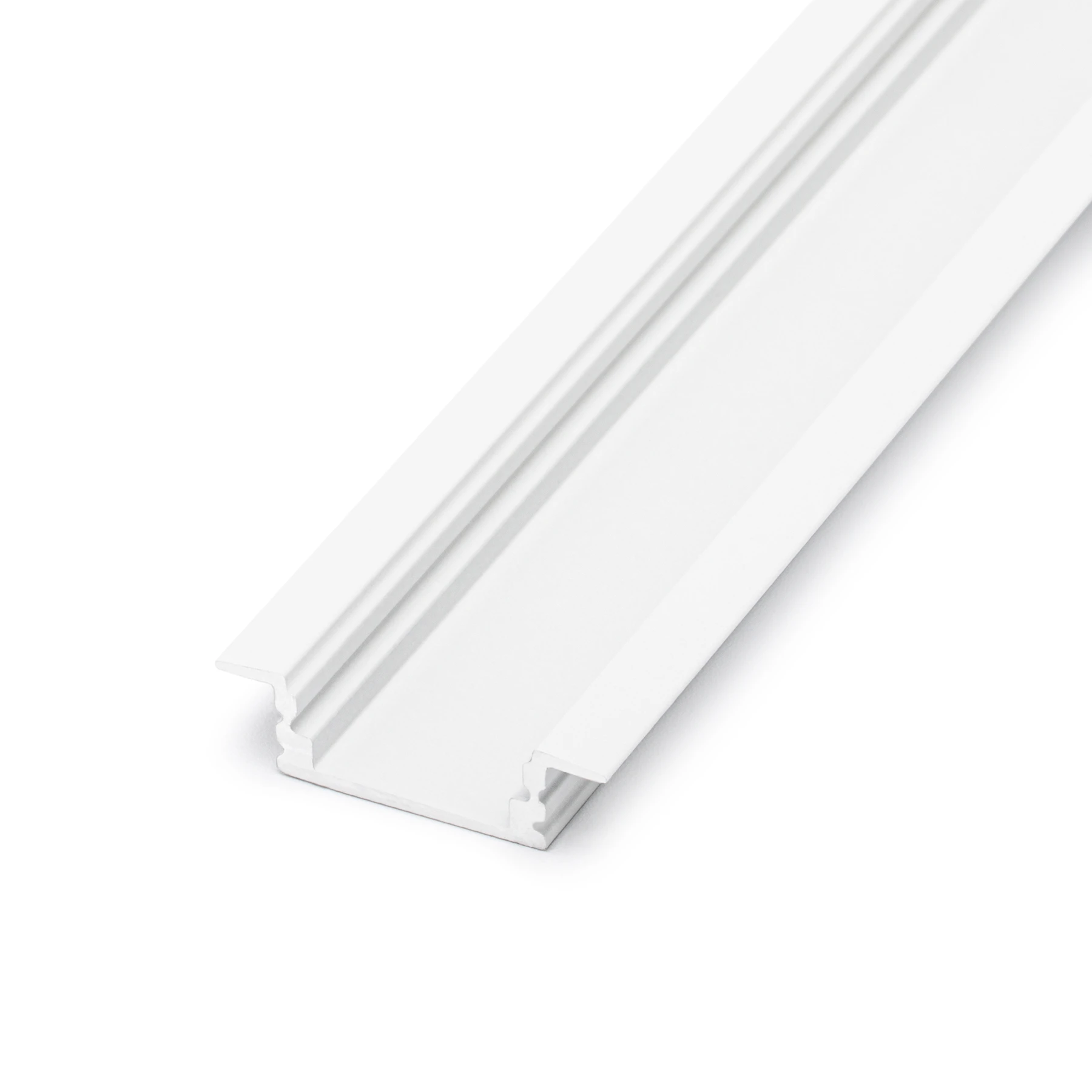 weißes Aluminium LED Einbau Profil in Wunschlänge, slim, 2,32 x 0,8cm