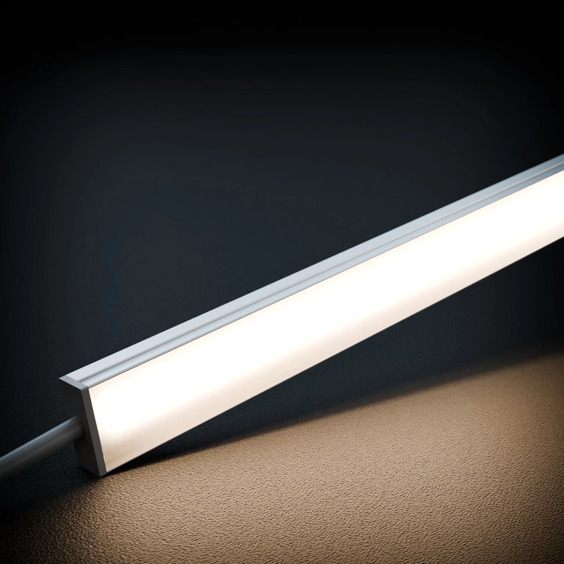 24V High Power Aluminium LED Leiste - warmweiß - diffuse Abdeckung - bis 3m Länge