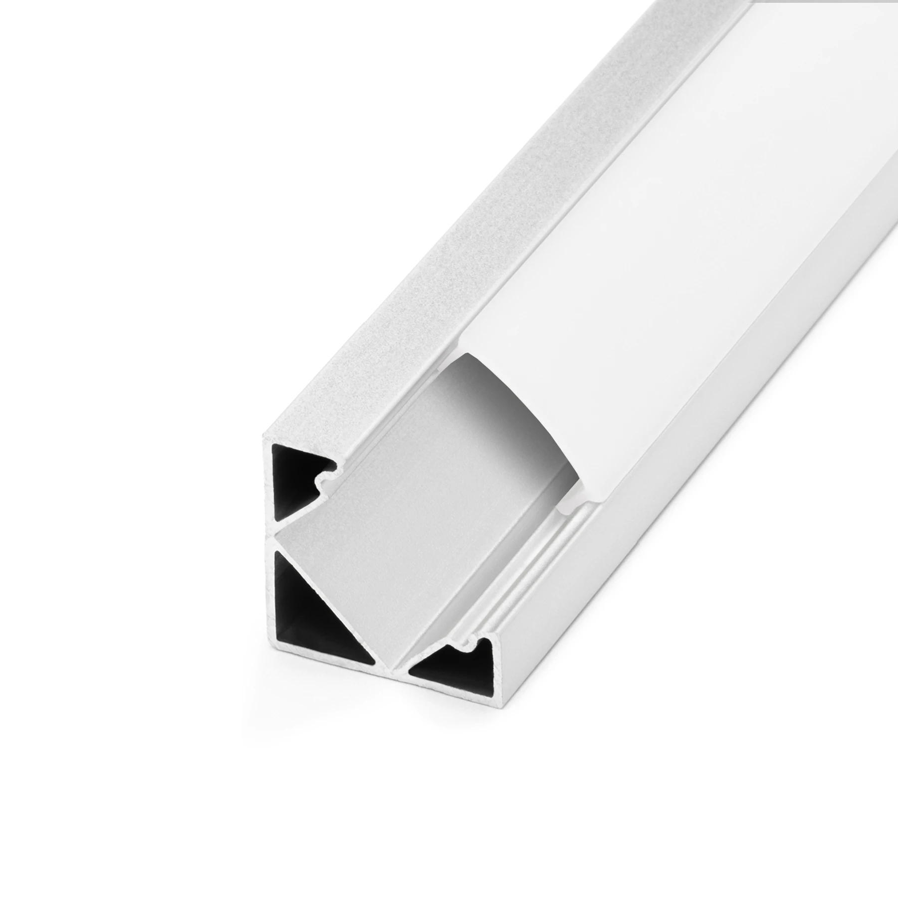diffuse Abdeckung für LED Eckprofil - 90°, CC-35, CC-35-BLK, CC-35-WHT - 100cm Länge