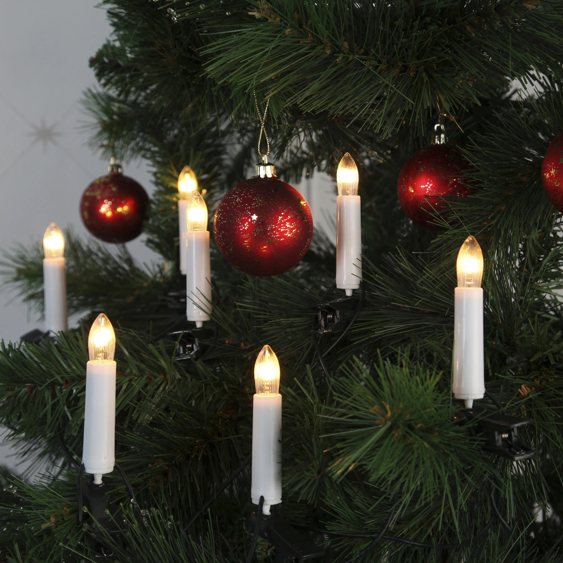 Signe - Baumlichterkette für innen - 7,5 m - 16 LEDs - Netzbetrieb - Weiß