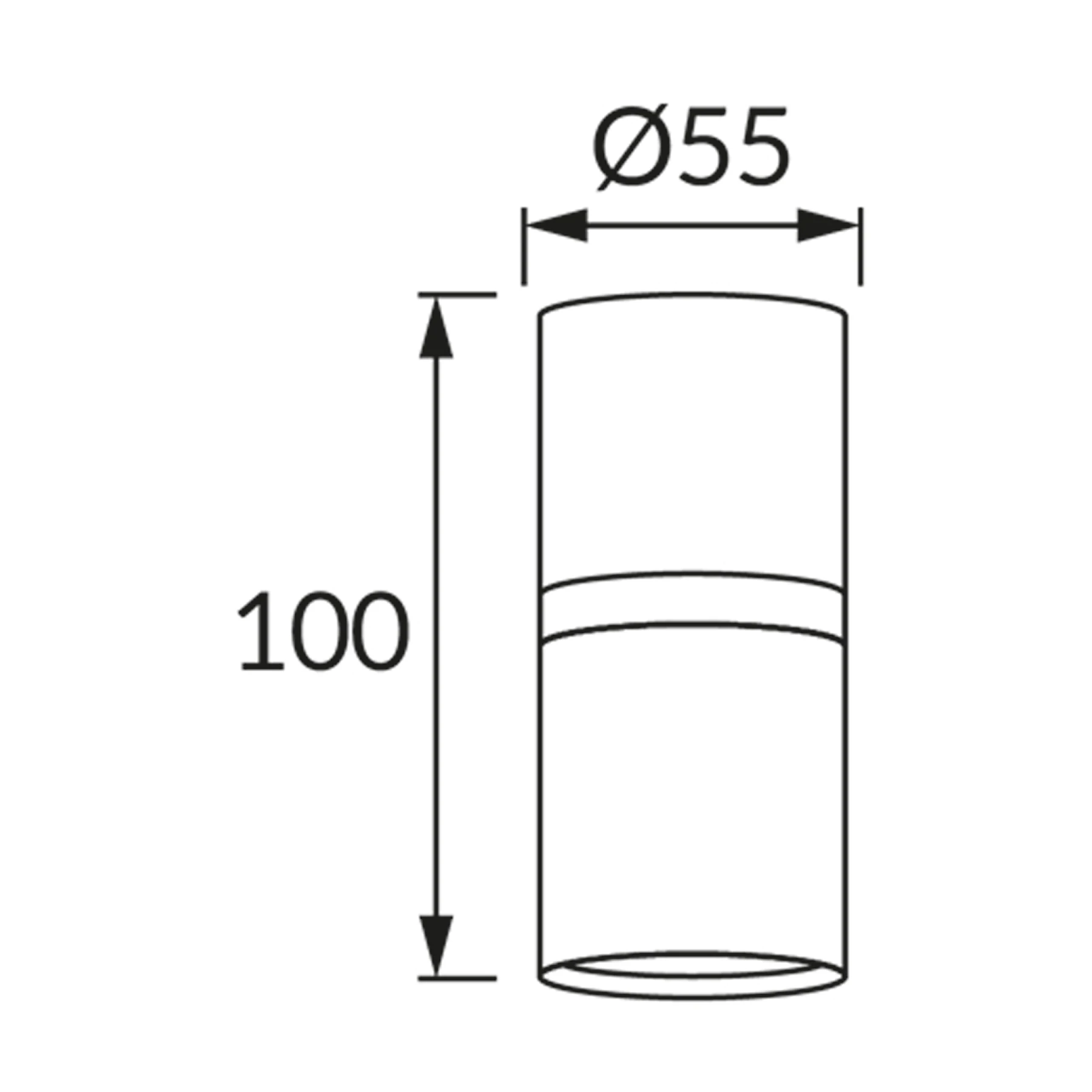 DIOR DWL - Aufbau Deckenspot in weiß/chrom - ohne Leuchtmittel