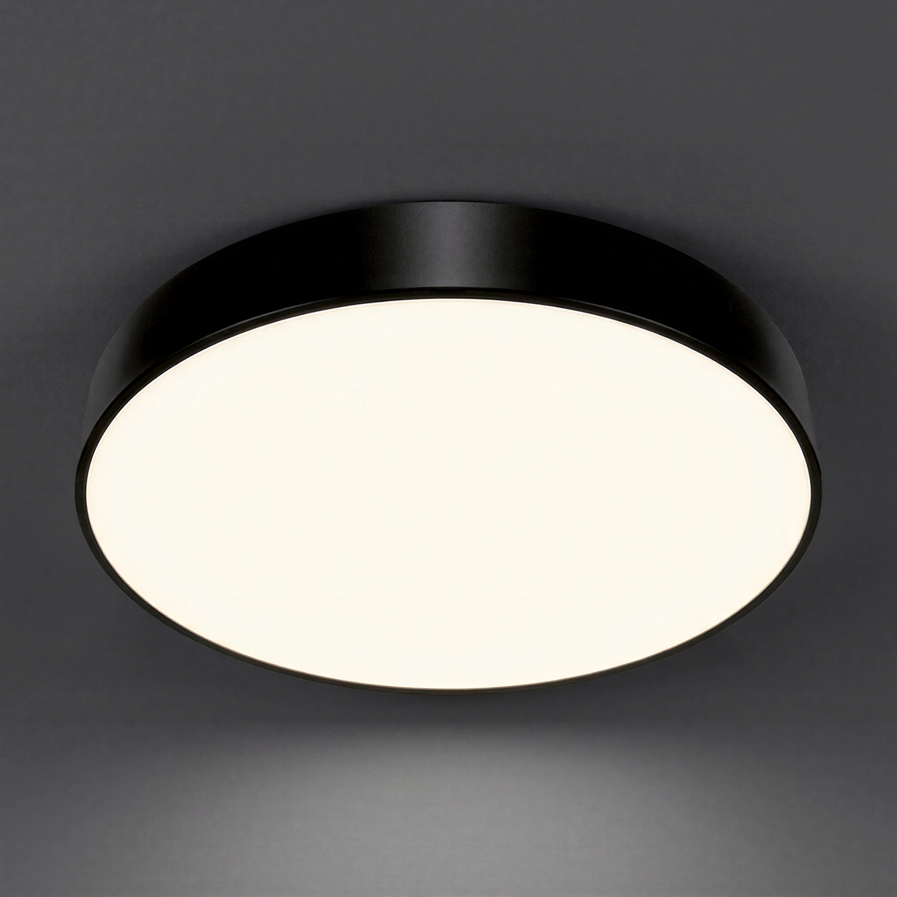 Decken Aufbauleuchte in schwarz - Ø50cm - 48 W - Lichtfarbe: neutralweiß