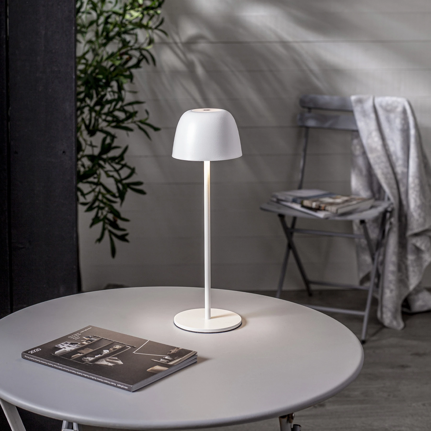 Ronda - Akku Tischleuchte outdoor in weiß - Lichtfarbe: warmweiß
