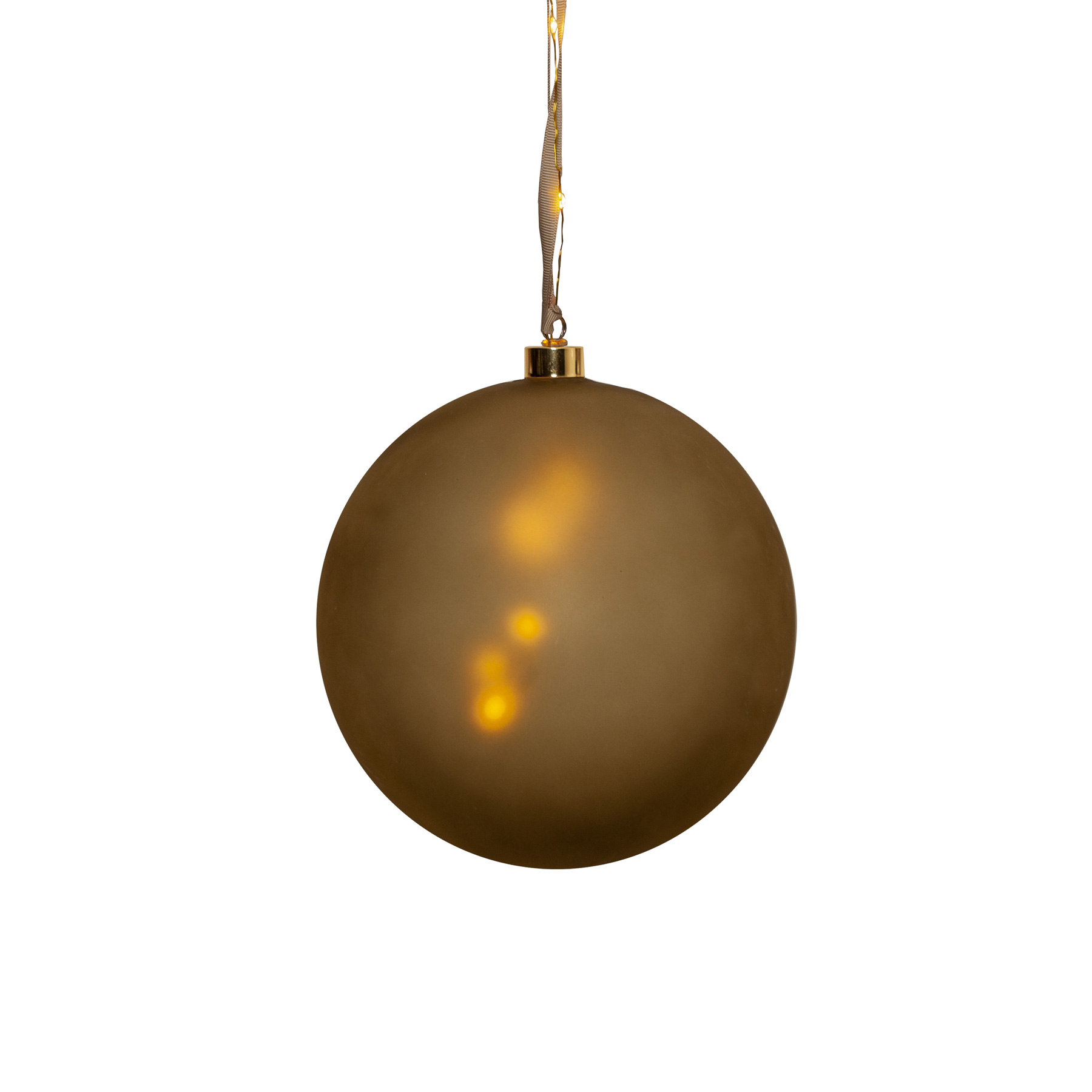 Bliss - Glaskugel - 20 cm - Glasfarbe: Gold - Timer - Batteriebetrieb - Lichtfarbe: Warmweiß