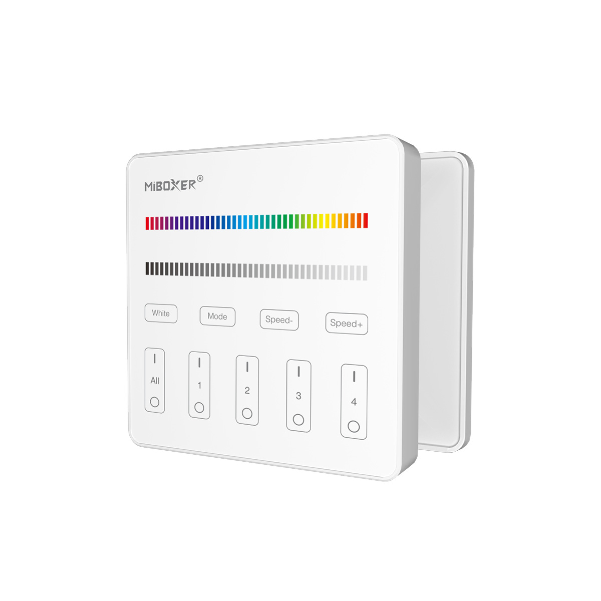 LED Funk Controller Set - 4 Zonen - 3 bis 4 Kanal - RGB+RGBW - Fernbedienung (2,4 GHz) - 1 ZONE = 1 Fernbedienung und 1 Controller