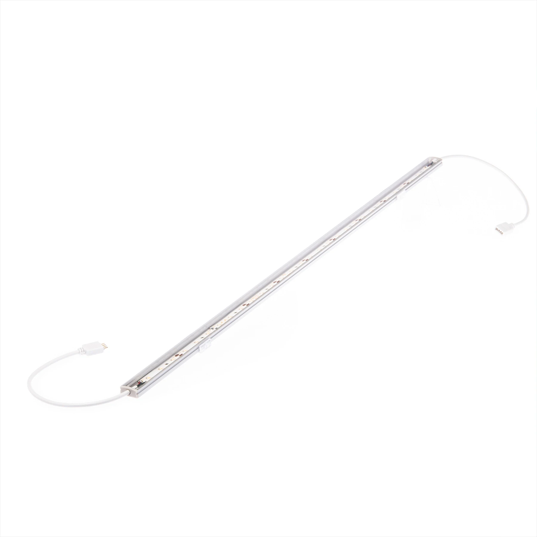 Double-Line RGB-LED-Leiste 24V - klare Abdeckung - 23cm mit 24 RGB-LEDs - 5,76Watt