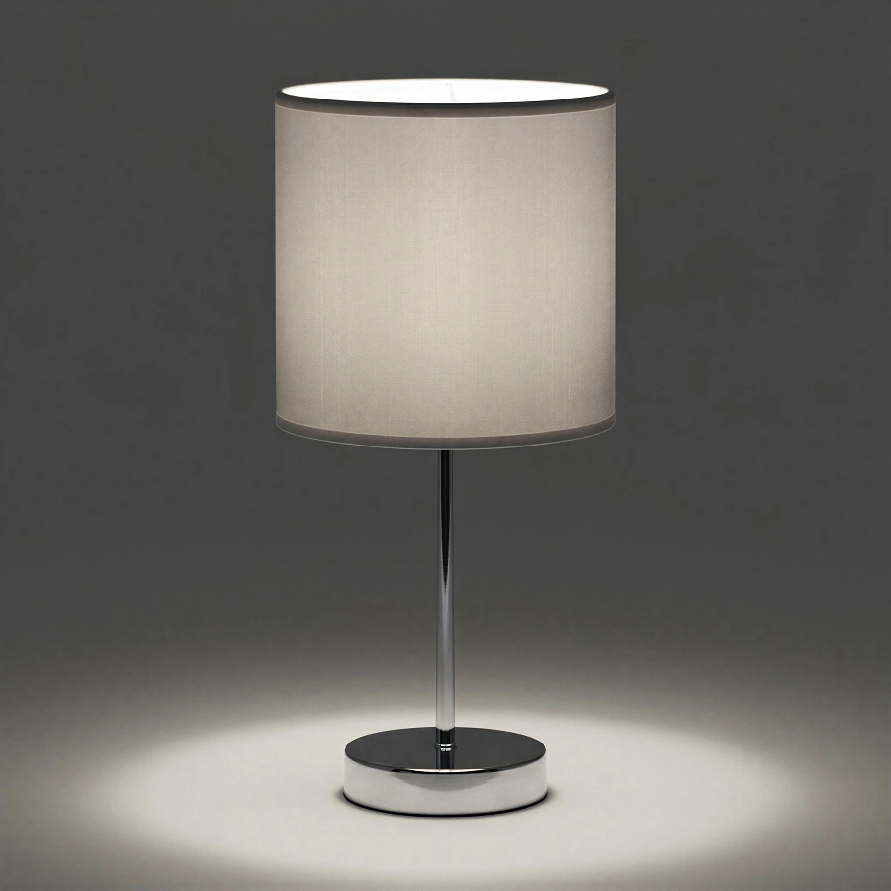 AGNES - Tischleuchte indoor in grau/chrom - Lichtfarbe: individuell wählbar