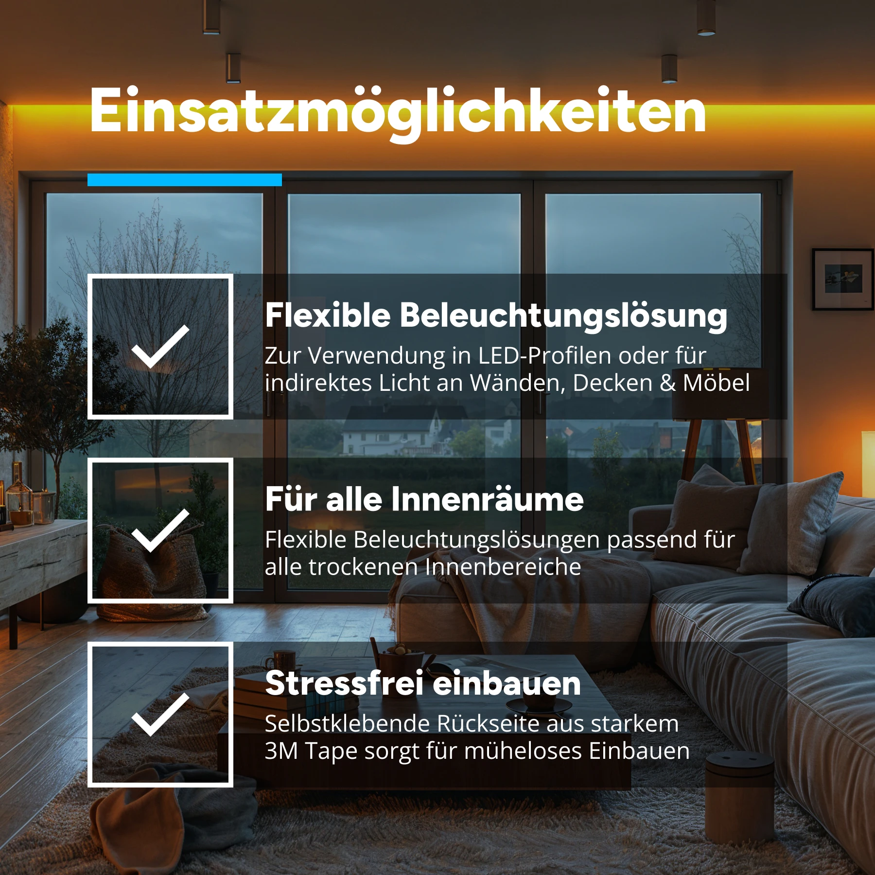 12V High Power LED Streifen - warmweiß - 120 LEDs je Meter - alle 2,5cm teilbar - 350cm - 420 High Power LEDs - 66,5 Watt - 9958 Lumen - ohne Eingangskabel - Löten erforderlich