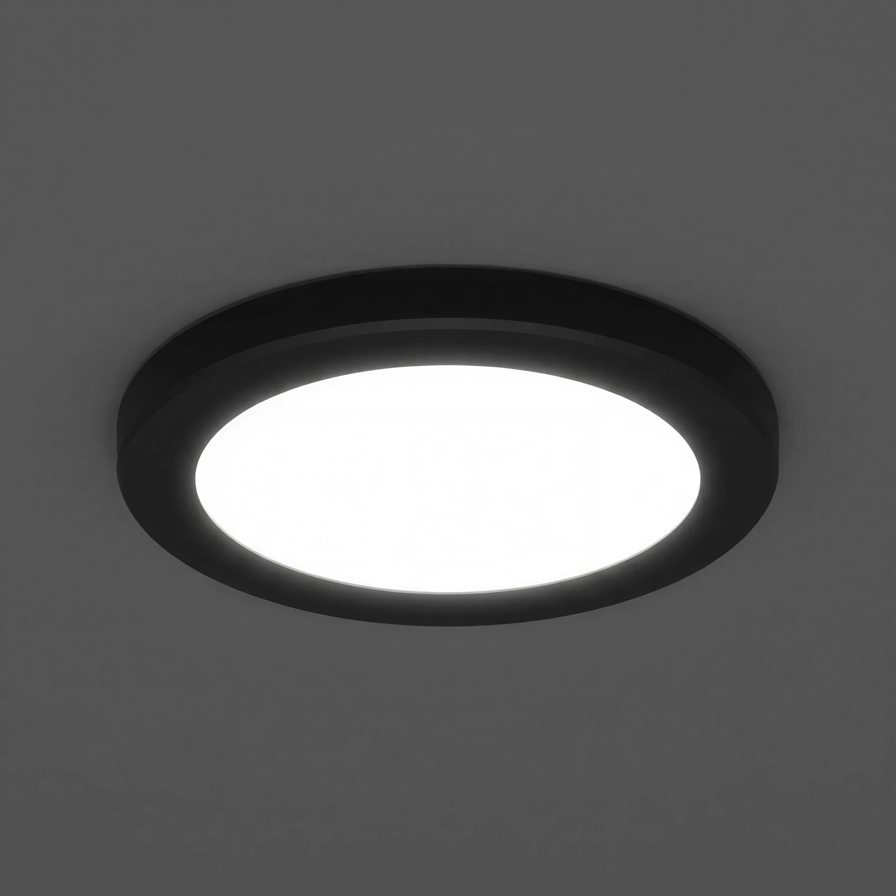 Decken Aufbauleuchte in schwarz - Ø17cm - 12 W - Lichtfarbe: weiß einstellbar