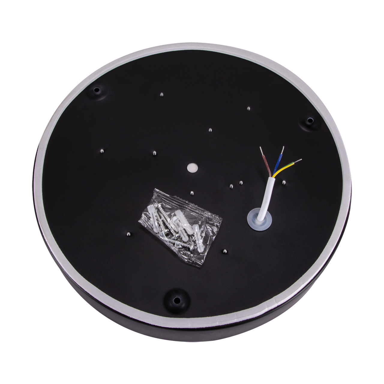 Decken Aufbauleuchte in schwarz - Ø30cm - 16 W - Lichtfarbe: neutralweiß