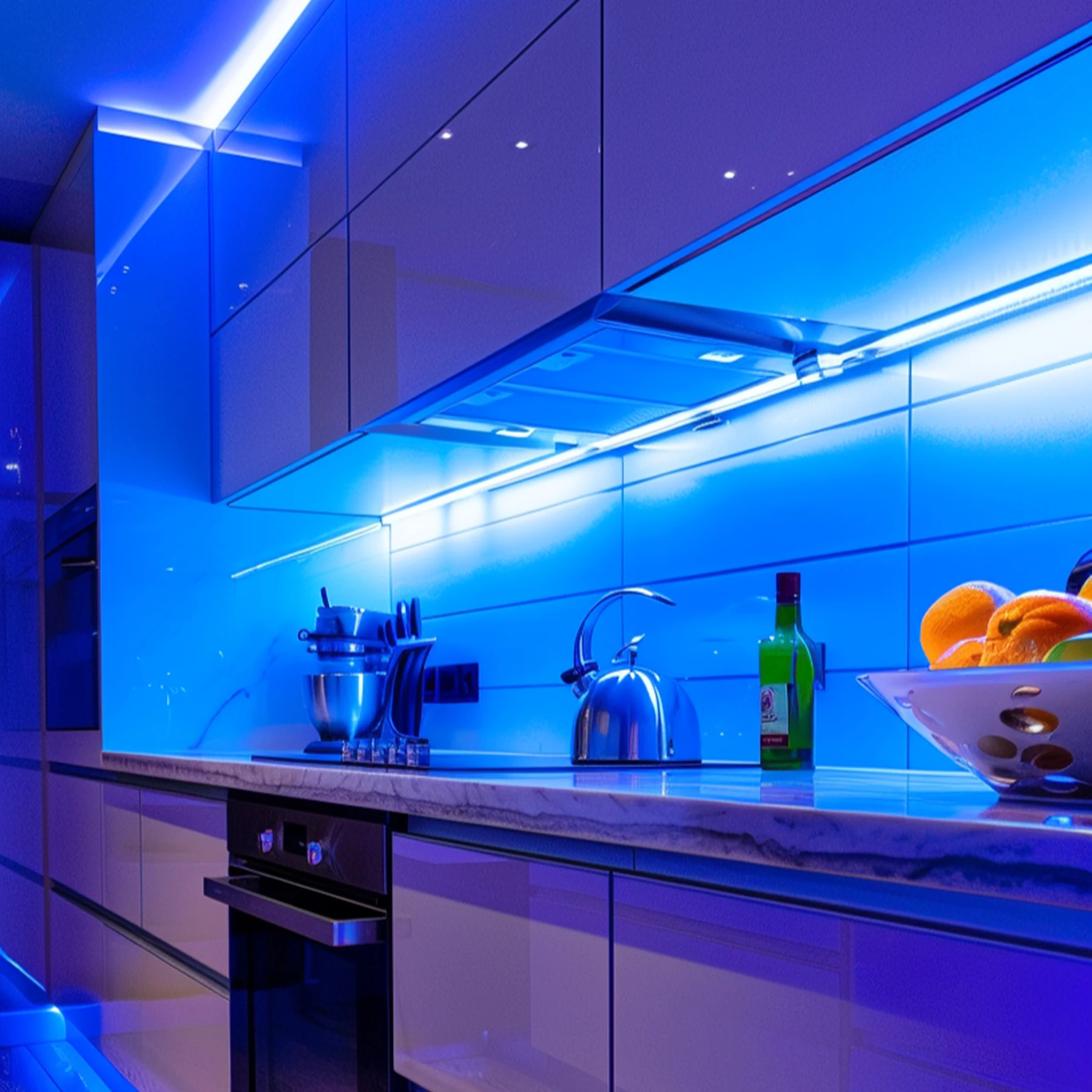24V Black Line Slim LED Leiste - COB - RGB -  schwarze Abdeckung - 33cm - 252 LED Chips - 4,5 Watt - 224 Lumen - mit Ausgangskabel (zum Anschluss einer weiteren LED Leiste)