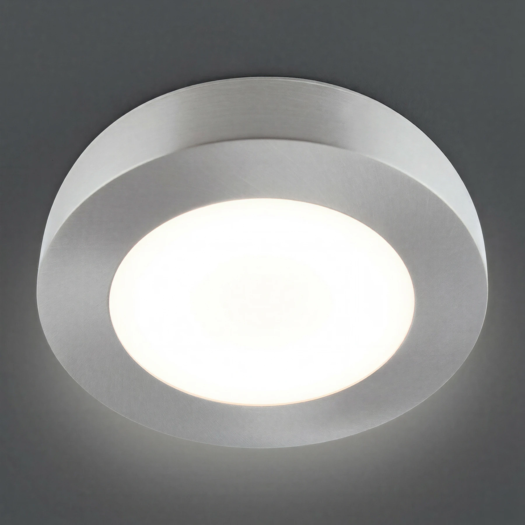 Decken Aufbauleuchte in mattchrom - Ø12cm - 6 W - Lichtfarbe: neutralweiß