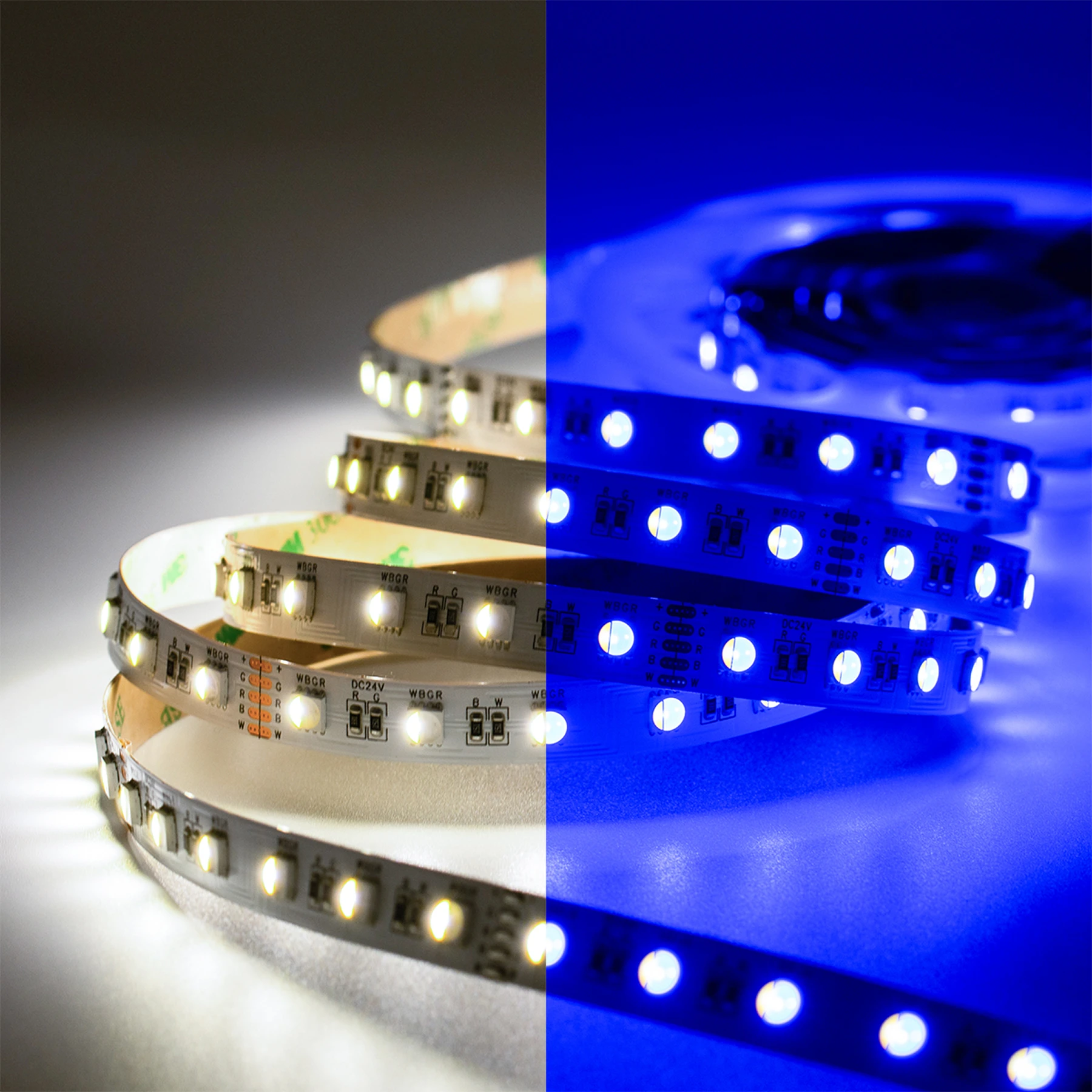 24V LED Streifen – RGBW – 60 LEDs je Meter – alle 10cm teilbar - 10cm - 6 LEDs - 2 Watt  - 120 Lumen - ohne Steckerbuchsen 5polig