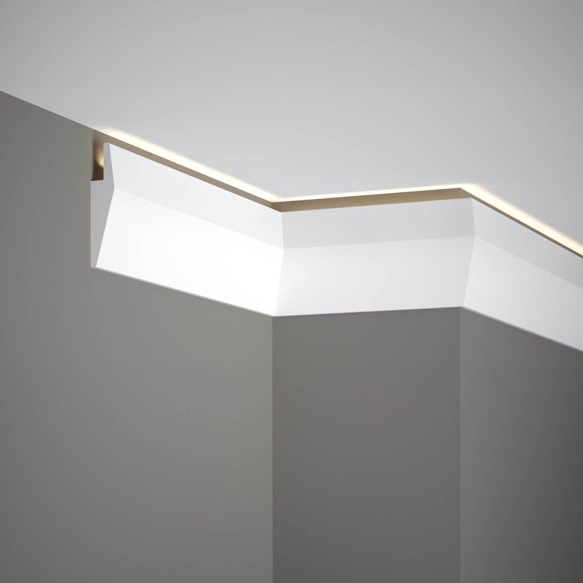 Mardom Decor, LED Stuckleiste, moderne glatte Deckenleiste, 2,3 x 10 x 200cm