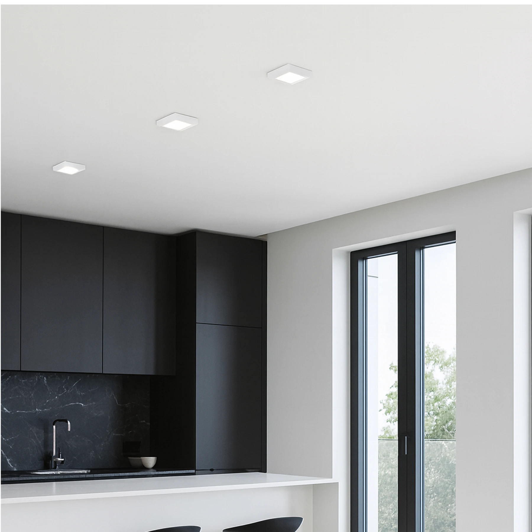 MARTIN LED D - Decken Aufbauleuchte in mattchrom - 6W - Lichtfarbe: neutralweiß