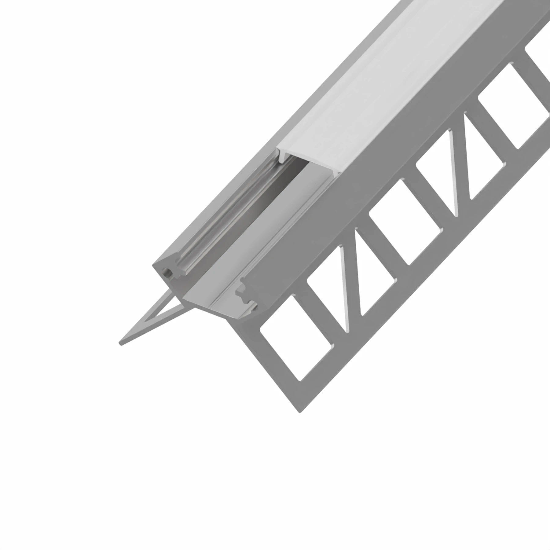 diffuse Abdeckung für LED Fliesenprofil - Außenecke, CC-16 - 100cm Länge