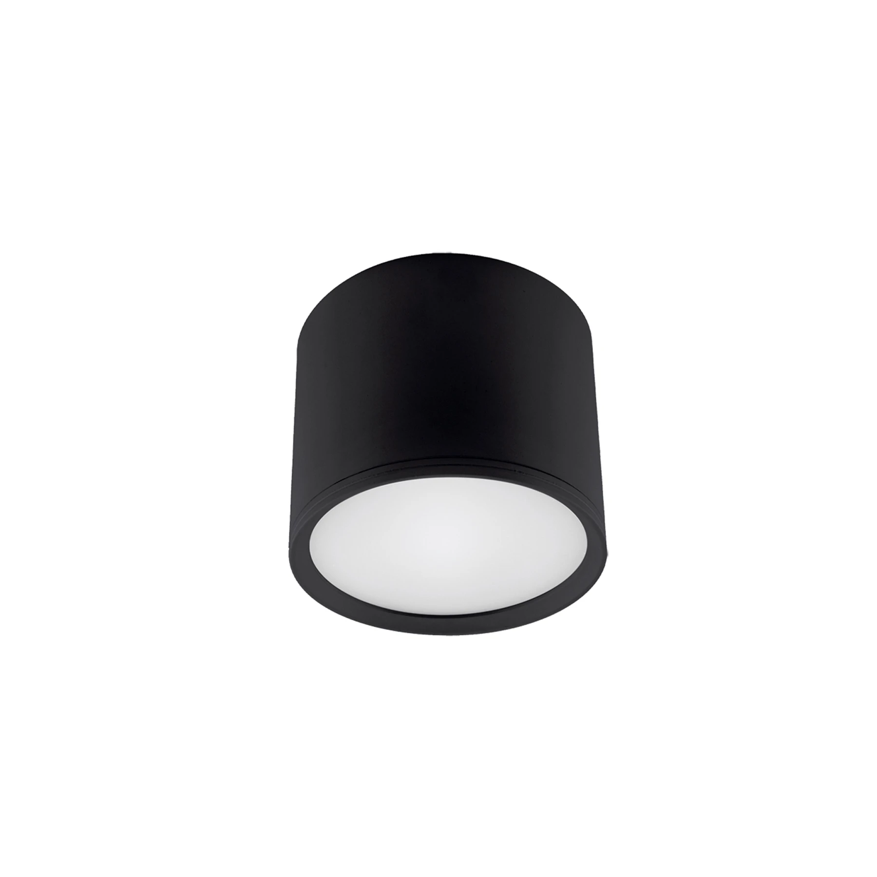 ROLEN LED - Aufbau Deckenspot in schwarz - Ø8cm - 3W - Lichtfarbe: neutralweiß