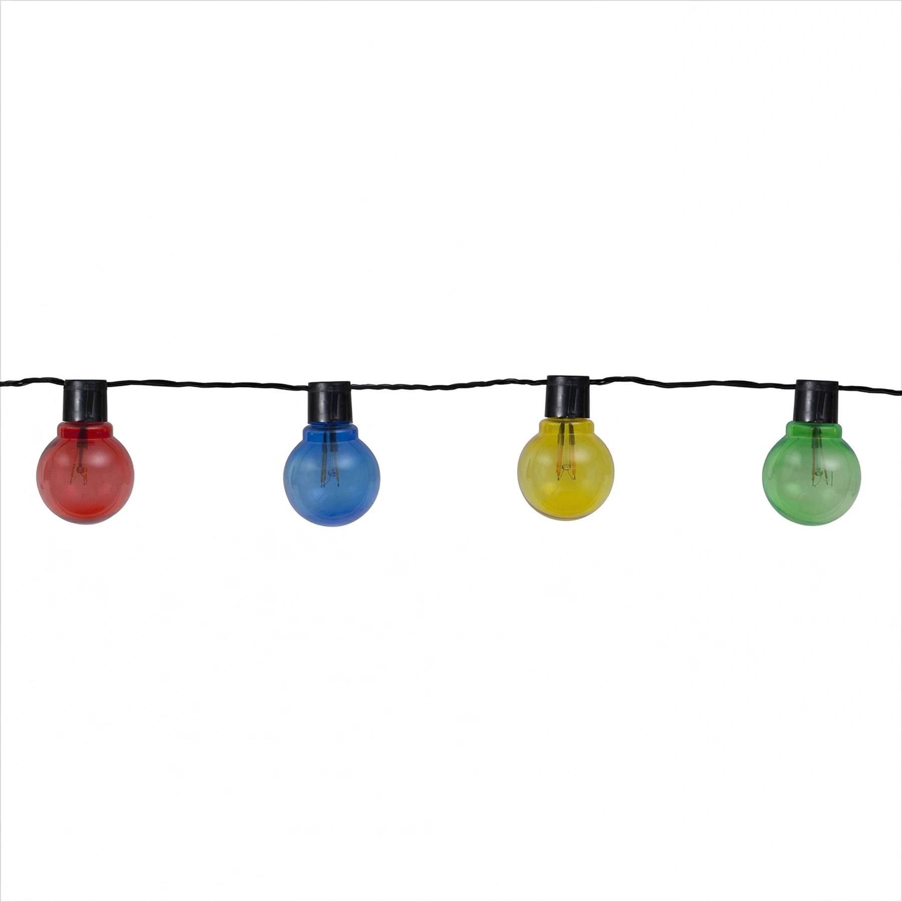 Partaj - Lichterkette für außen - 4,5 m - 16 LEDs - Netzbetrieb - Mehrfarbig