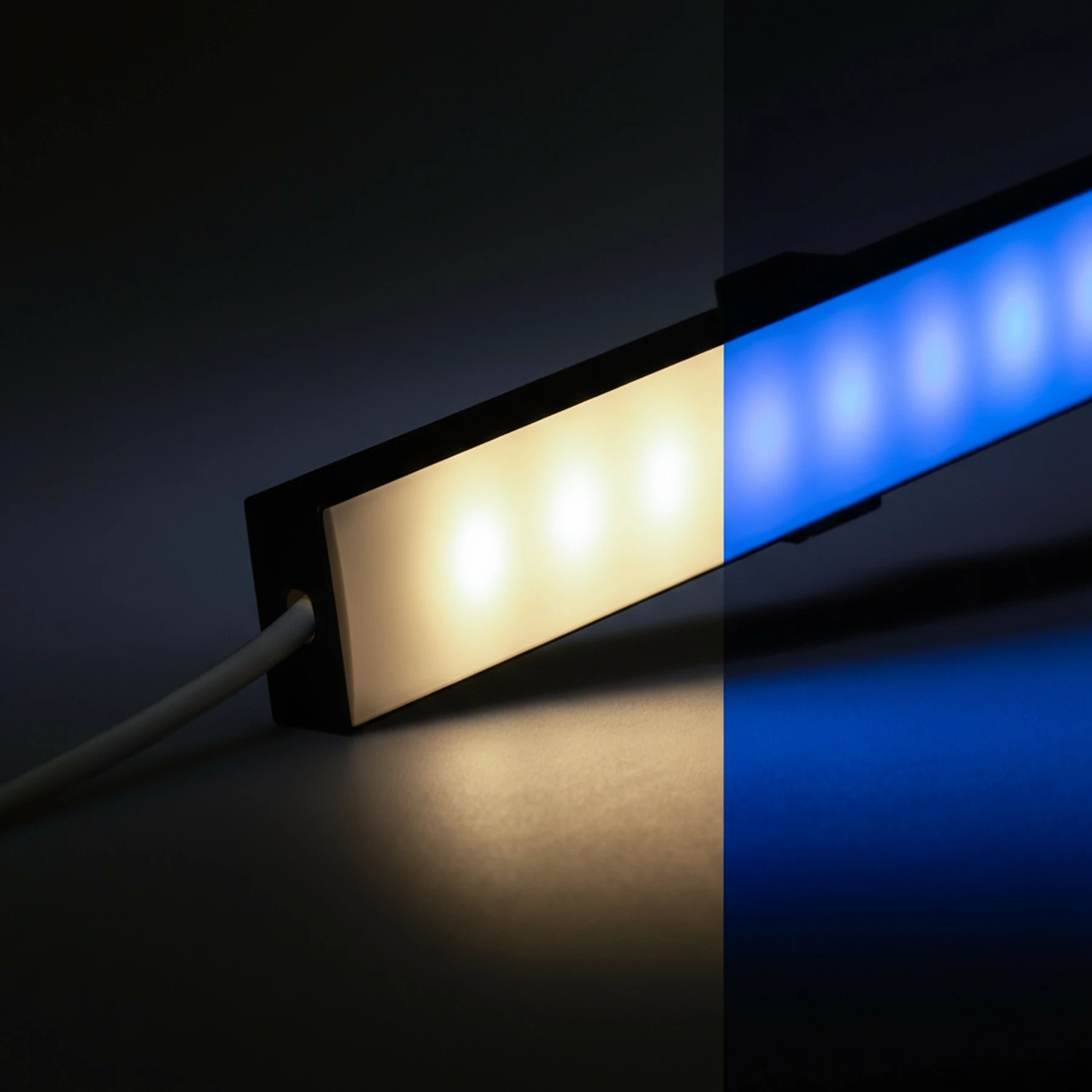 24V Slim-Line Aluminium LED Leiste - RGBW - diffuse Abdeckung - bis 3m Länge