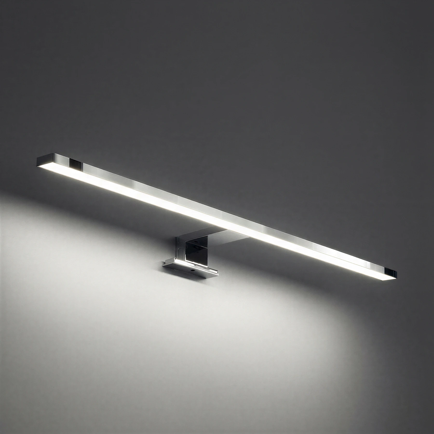 230V LED - Spiegelleuchte in  Chrom - Lichtfarbe: Neutralweiß - 13W - 60cm