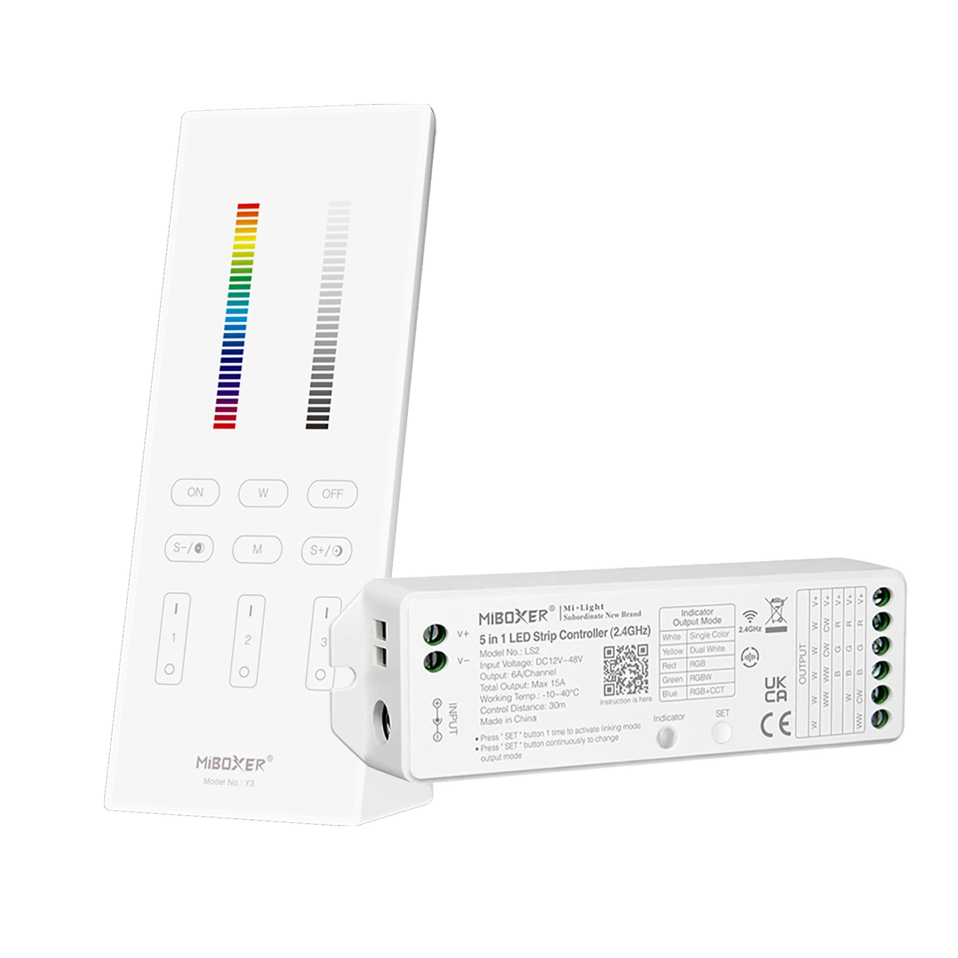 LED Funk Controller Set - 3 Zonen - 5 Kanal - RGB+CCT - Fernbedienung (2,4 GHz)