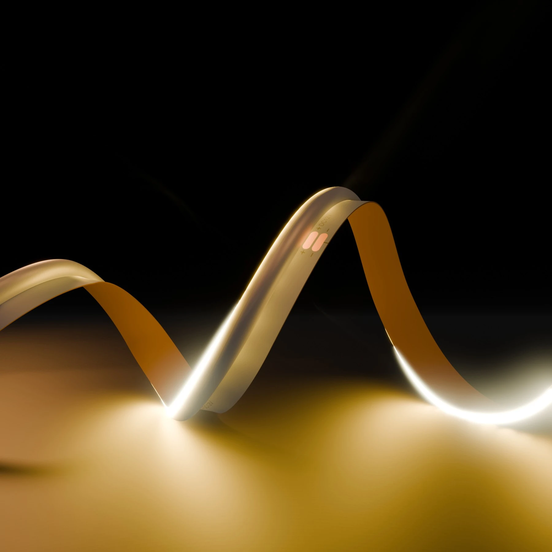 12V COB LED Streifen - warmweiß  - seitlich abstrahlend - alle 5cm teilbar