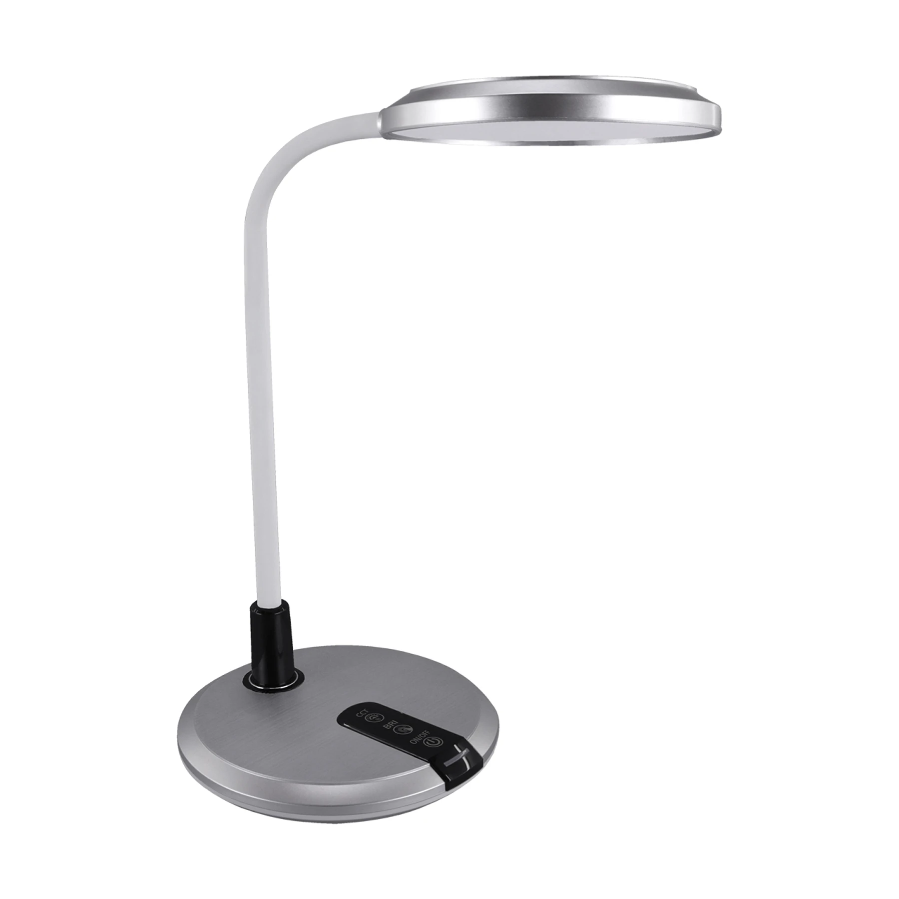 Schreibtischleuchte in silber - Lichtfarbe: weiß einstellbar