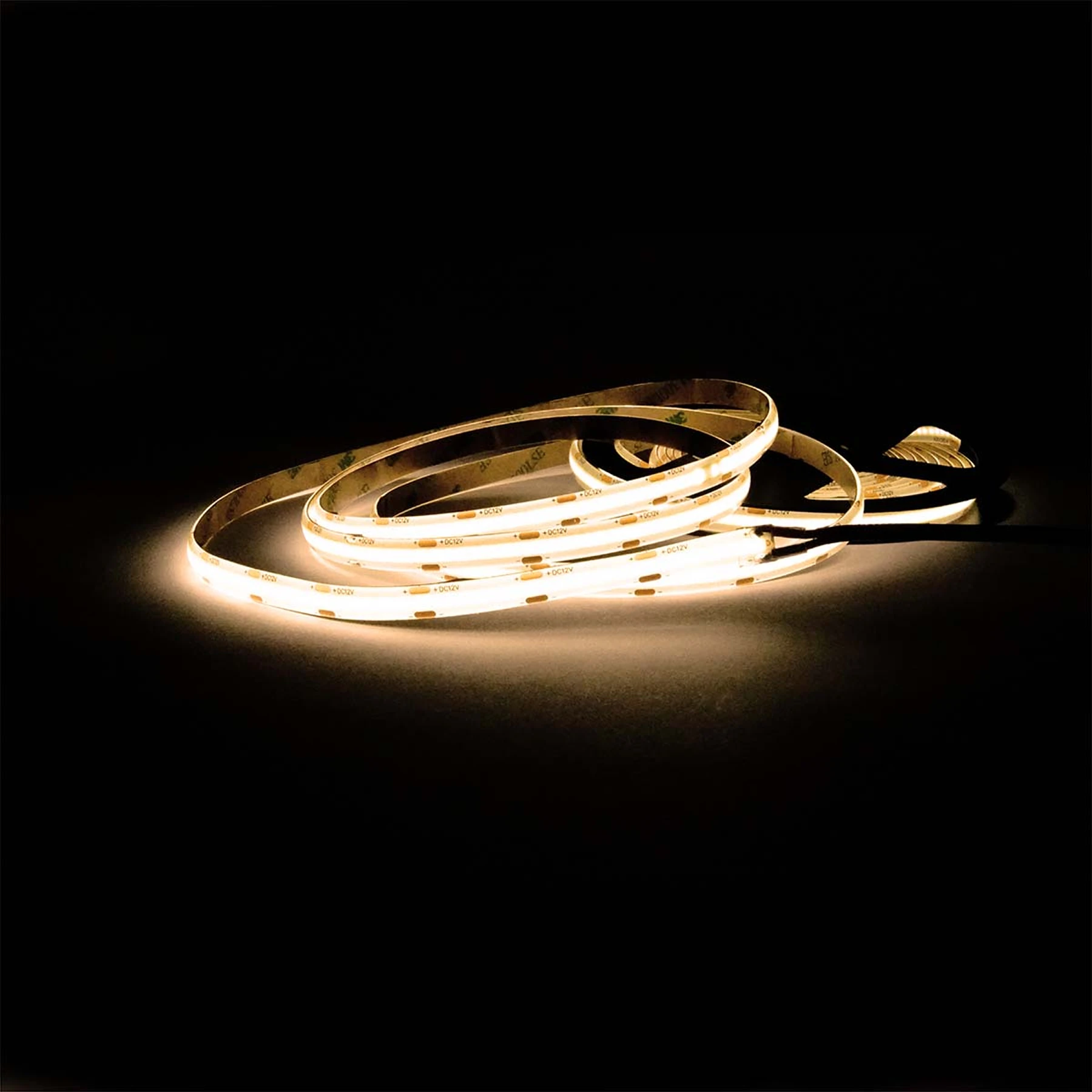 12V wasserfester COB LED Streifen - warmweiß - IP65 - 8mm breit - alle 2,5cm teilbar - 10cm - 48 LED Chips - 0,9 Watt - 79 Lumen