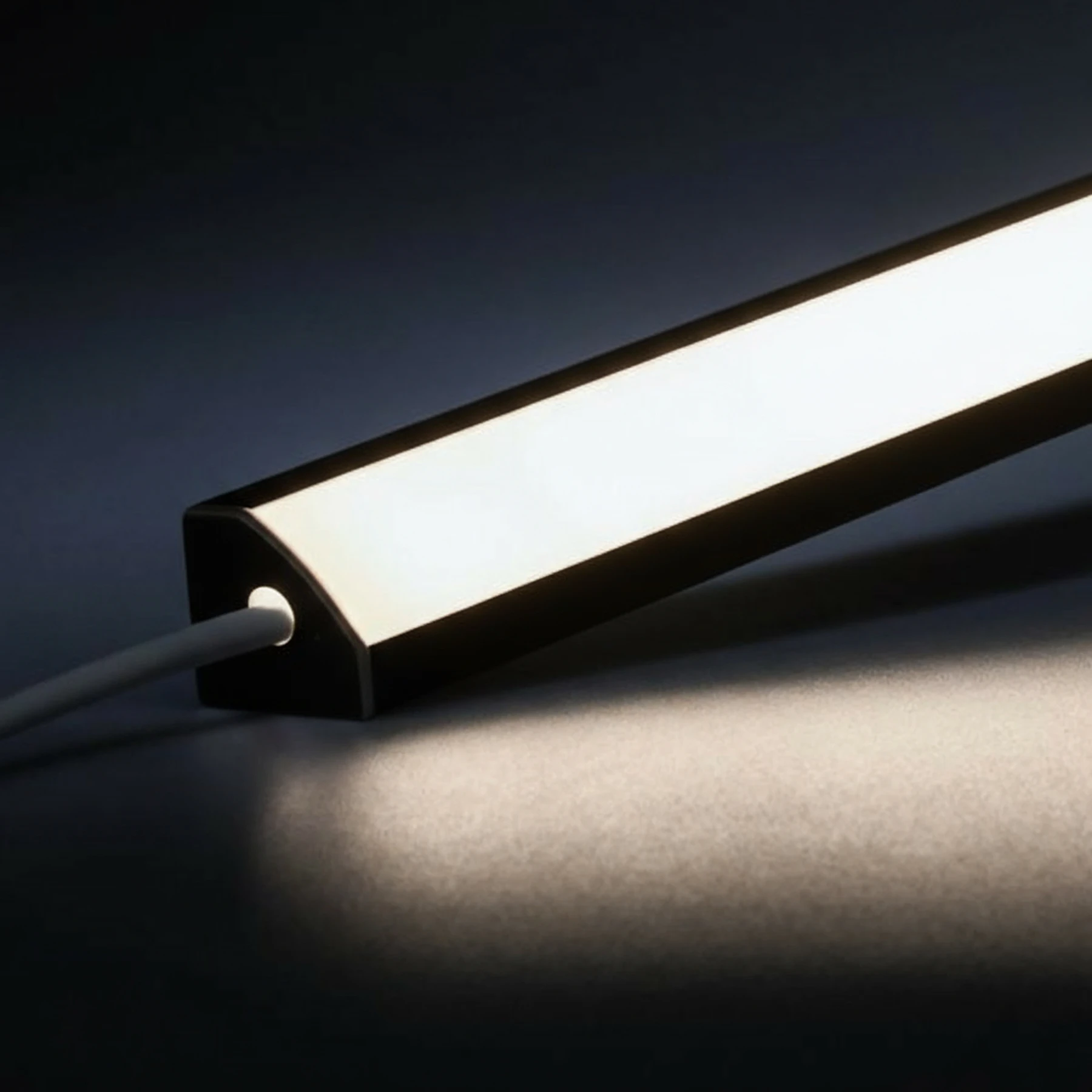 24V Black Line LED Eckleiste - COB - weißes Licht - diffuse Abdeckung